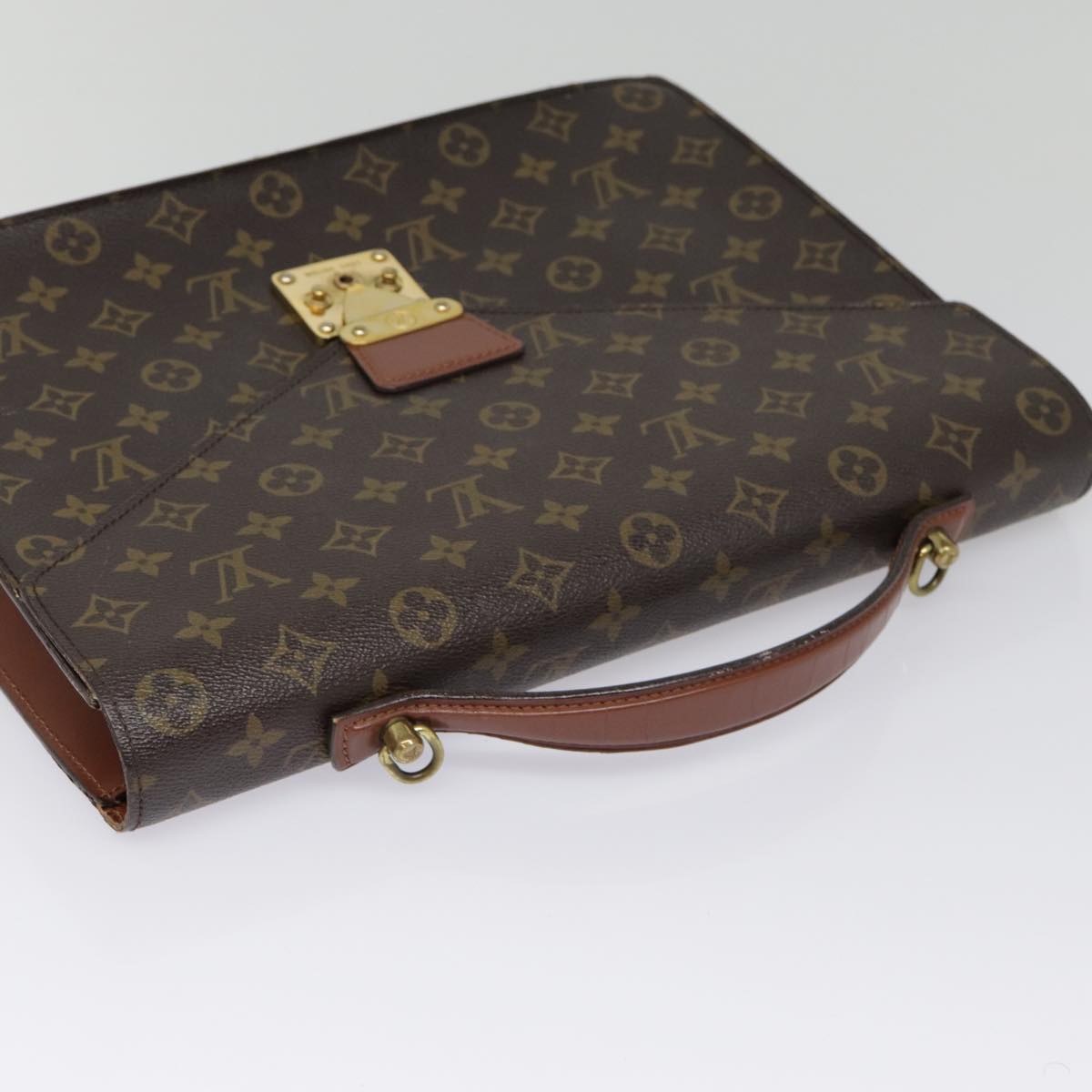 LOUIS VUITTON Monogram Porte Documents Bandouliere Bag M53338 LV 89217