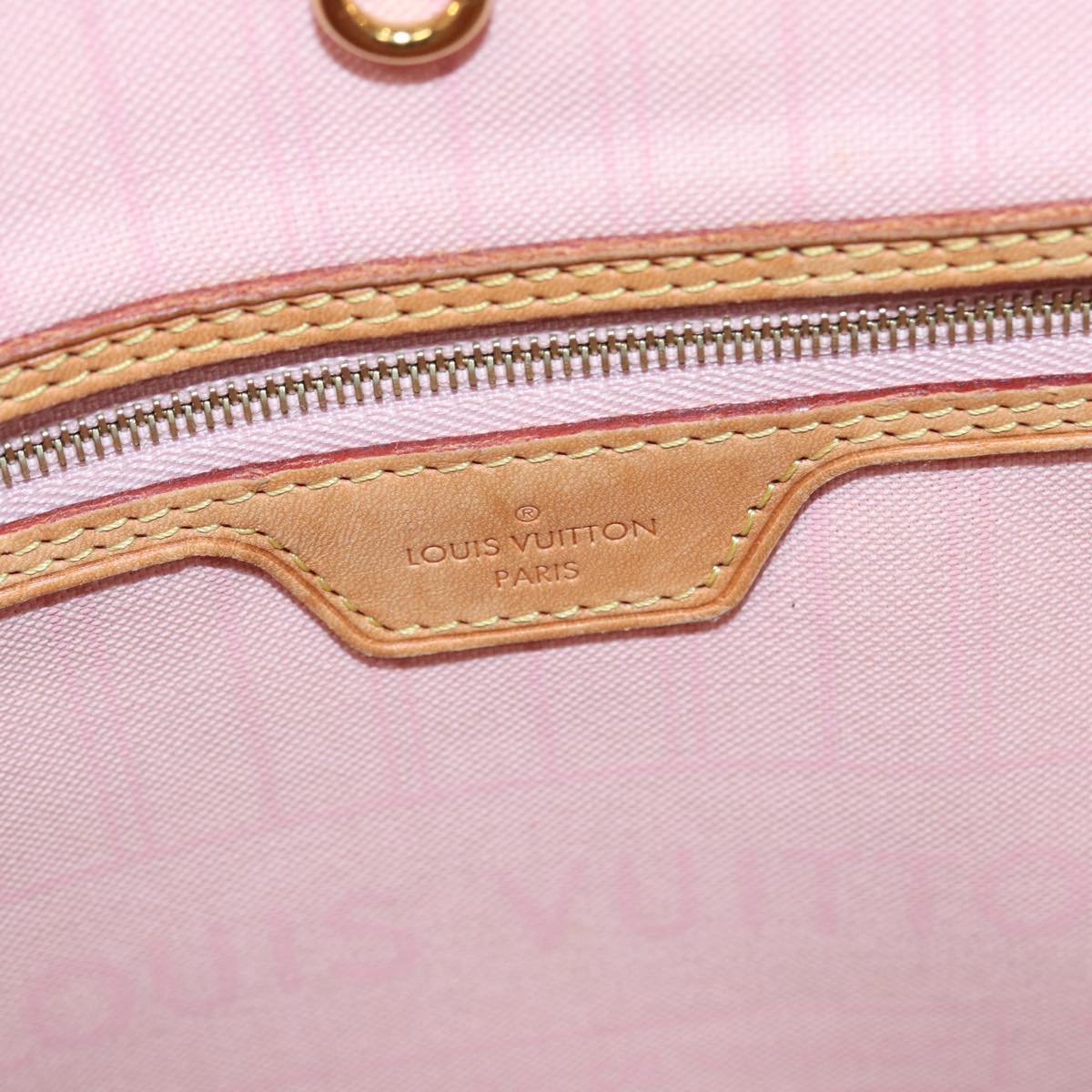 LOUIS VUITTON Damier Azur Neverfull MM Tote Bag N41605 LV 89255