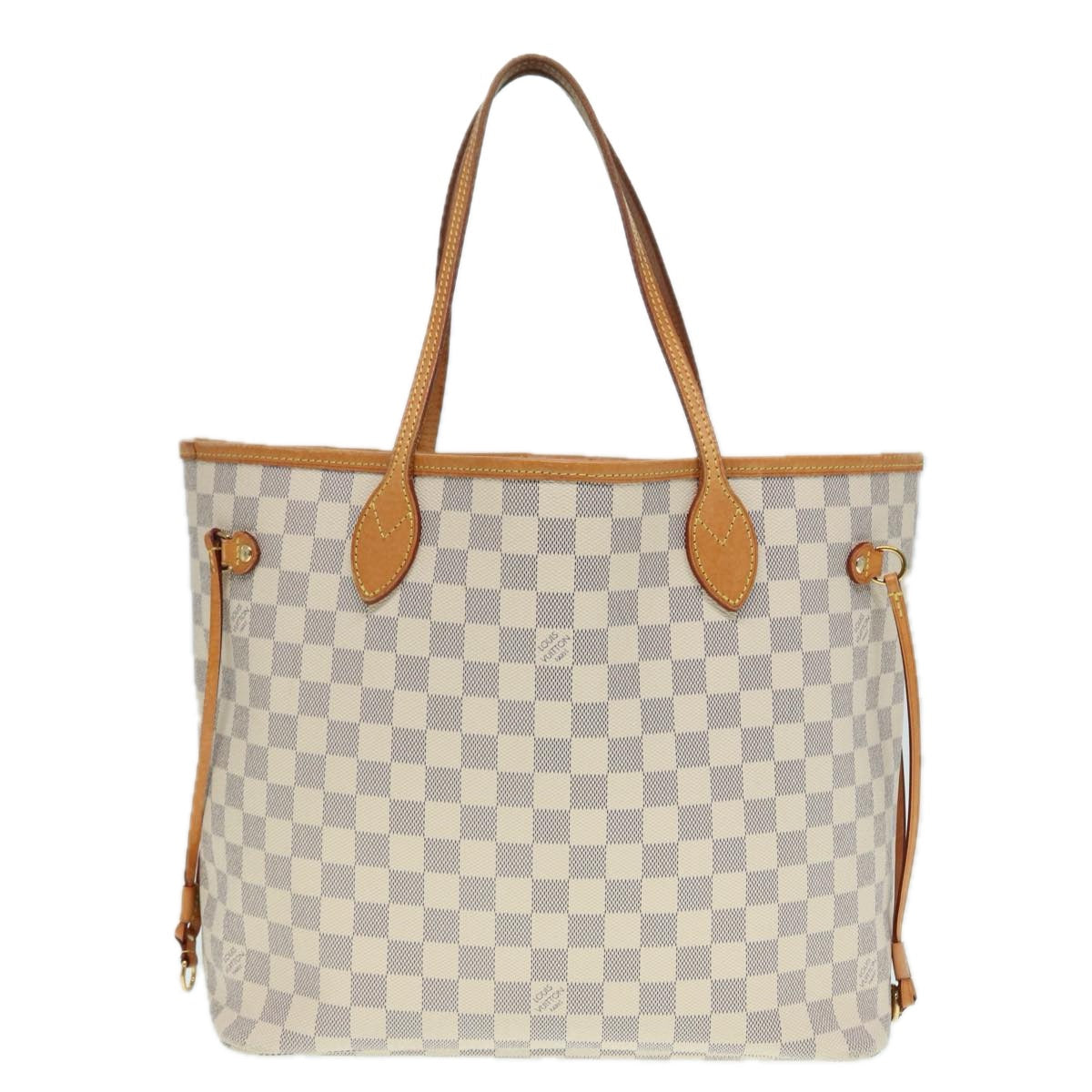 LOUIS VUITTON Damier Azur Neverfull MM Tote Bag N41605 LV 89255