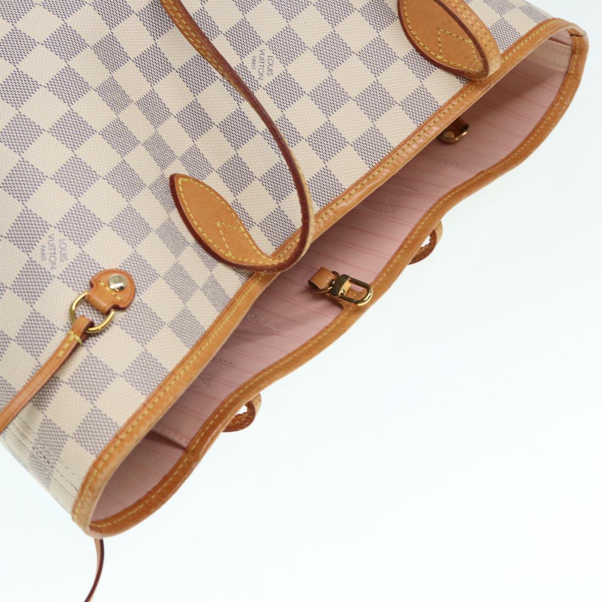 LOUIS VUITTON Damier Azur Neverfull MM Tote Bag N41605 LV 89255
