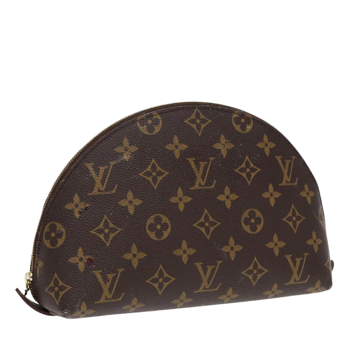 LOUIS VUITTON Monogram Trousse Demi Ronde Cosmetic Pouch M47520 LV 89289