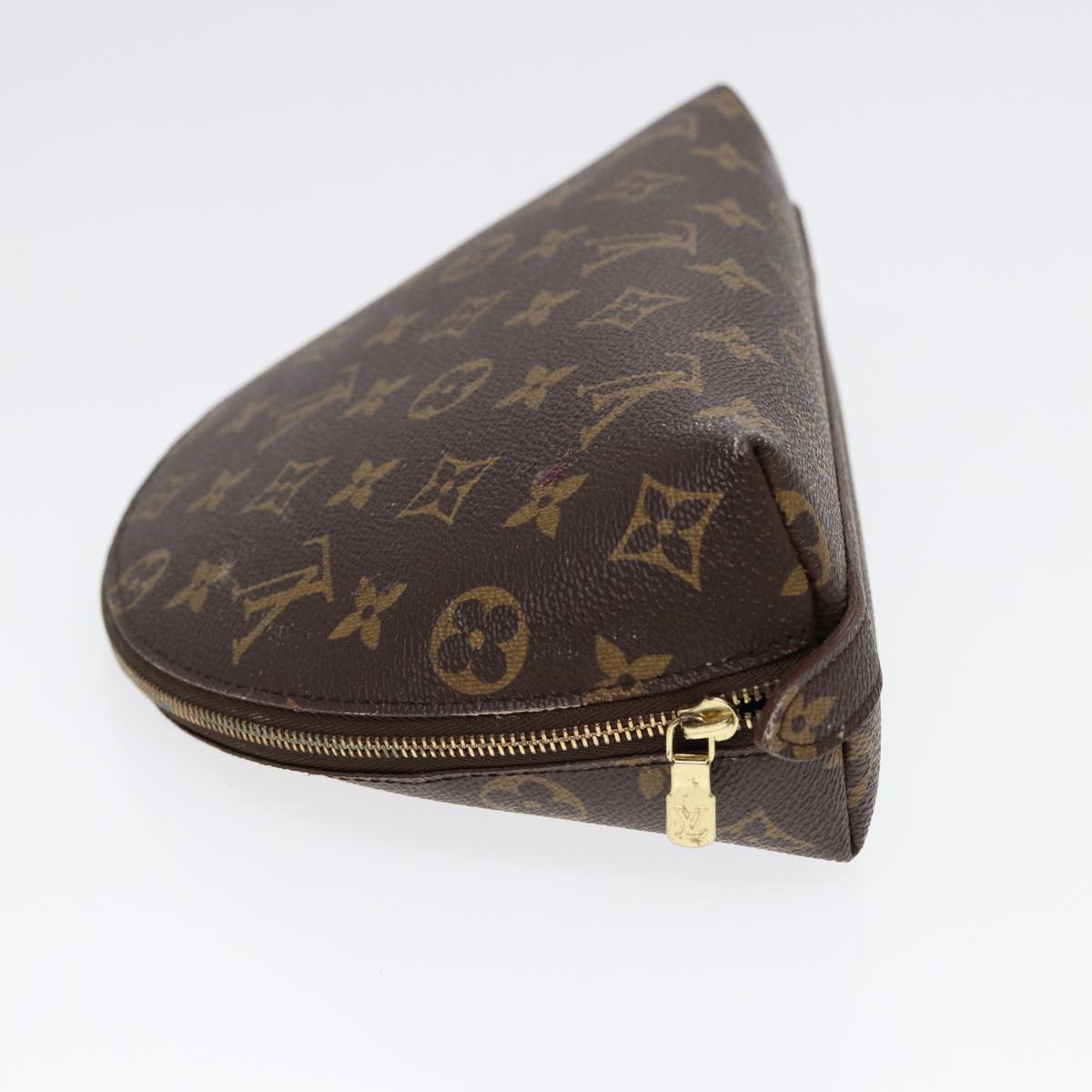 LOUIS VUITTON Monogram Trousse Demi Ronde Cosmetic Pouch M47520 LV 89289