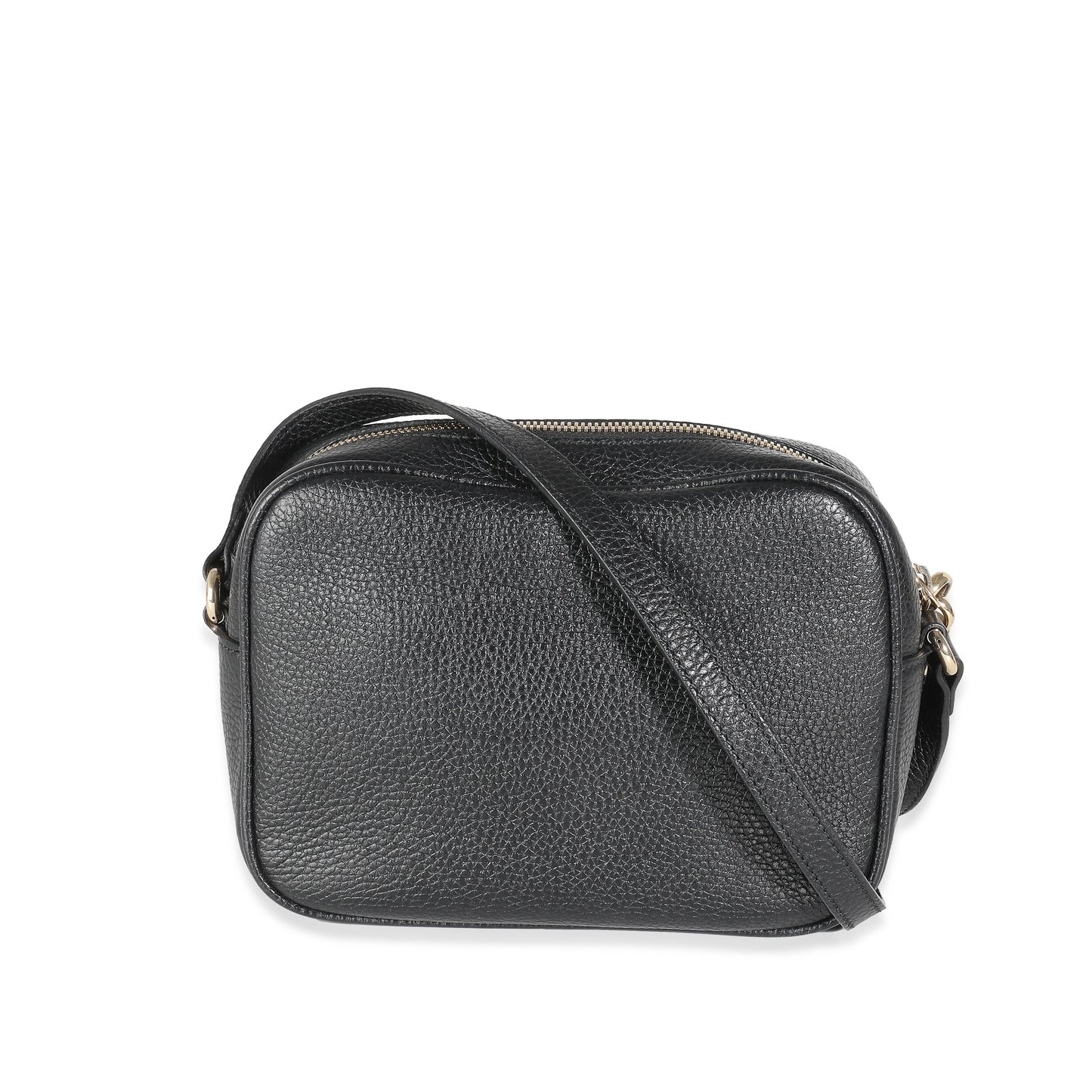 Luxury Gucci Trending 2025 Black Pebbled Calfskin Soho Disco Bag