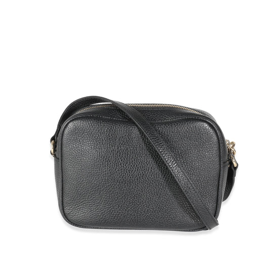 Luxury Gucci Trending 2025 Black Pebbled Calfskin Soho Disco Bag