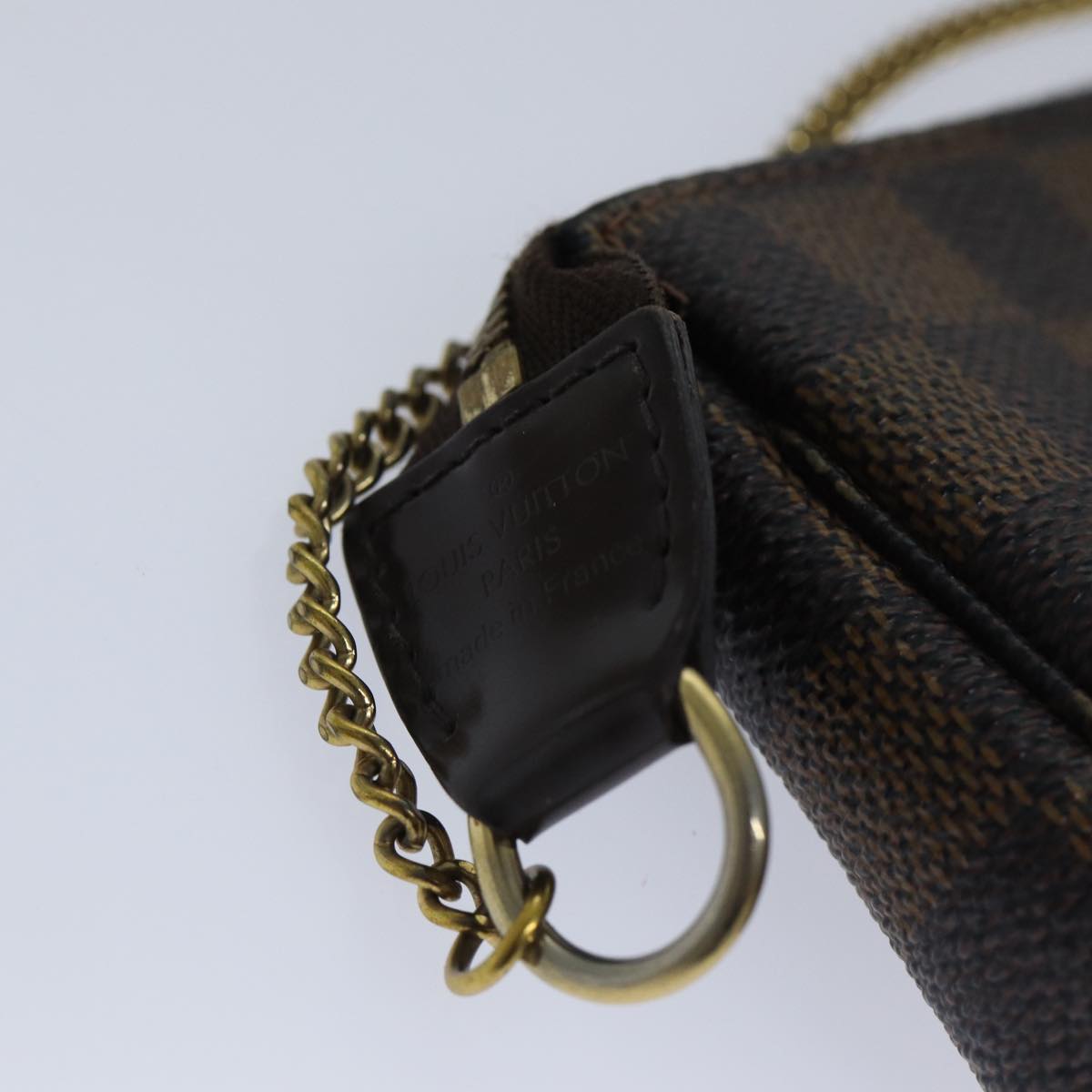LOUIS VUITTON Damier Ebene Mini Pochette Accessoires Pouch N58009 LV 89290