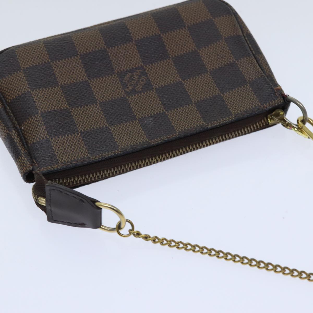 LOUIS VUITTON Damier Ebene Mini Pochette Accessoires Pouch N58009 LV 89290
