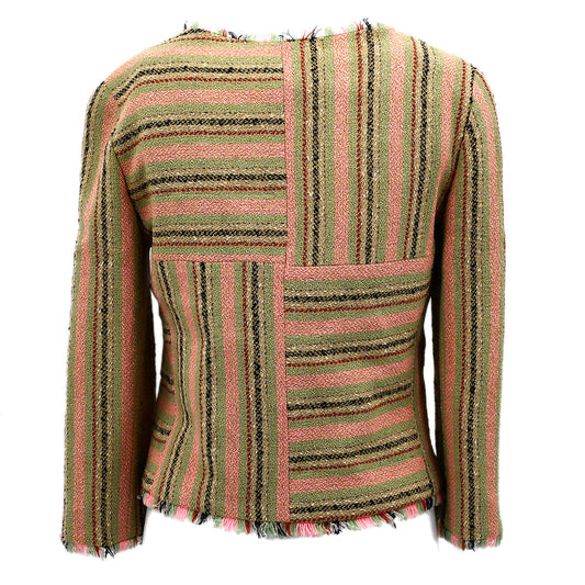Chanel Collarless Jacket Beige 00C #34
