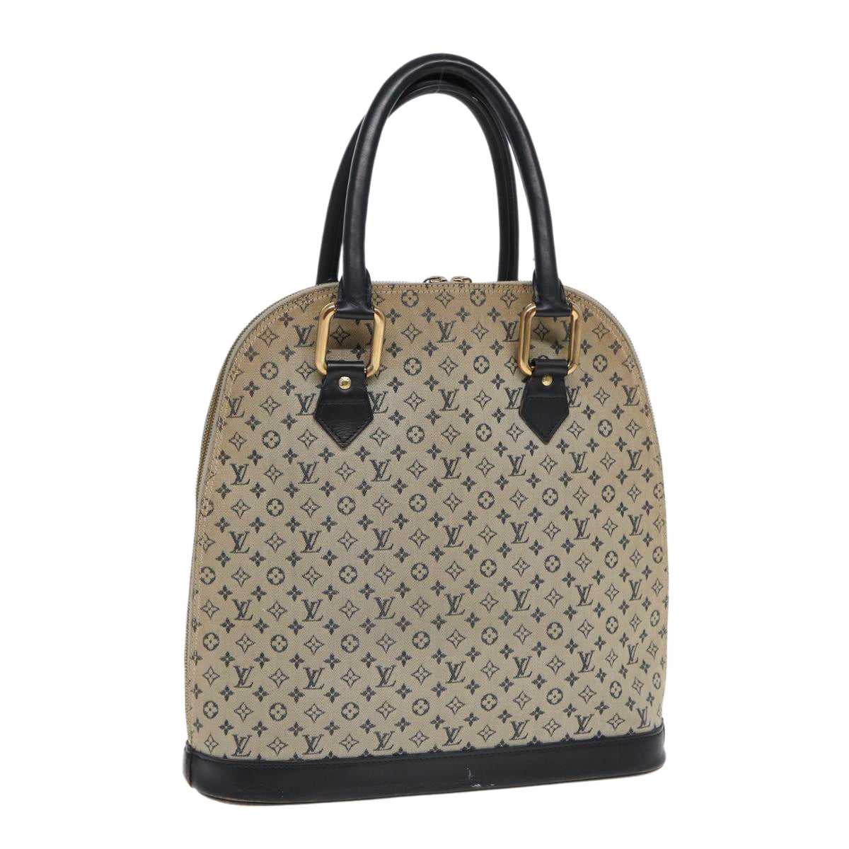 LOUIS VUITTON Monogram Mini Alma Haut Hand Bag Blue M92202 LV 89330