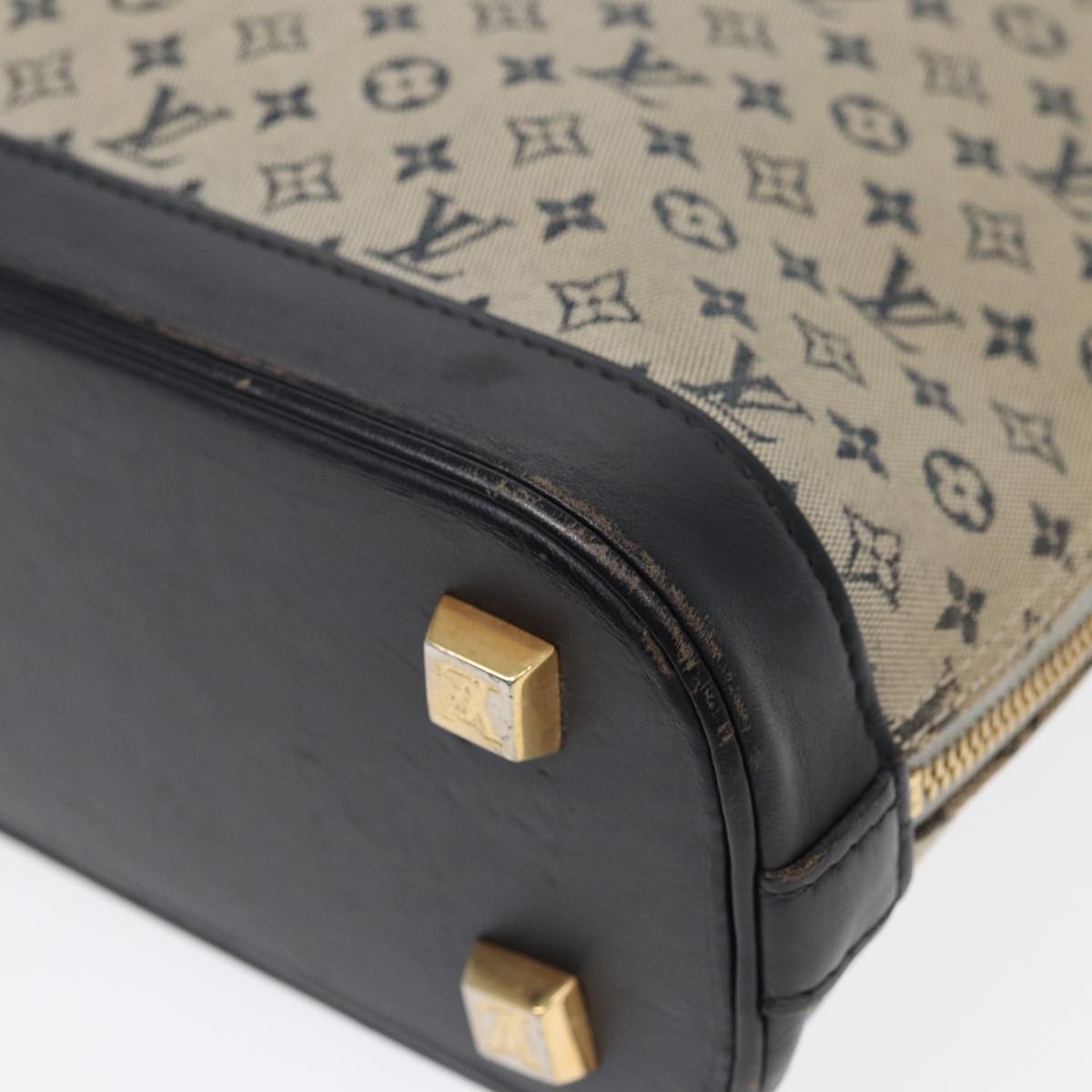 LOUIS VUITTON Monogram Mini Alma Haut Hand Bag Blue M92202 LV 89330