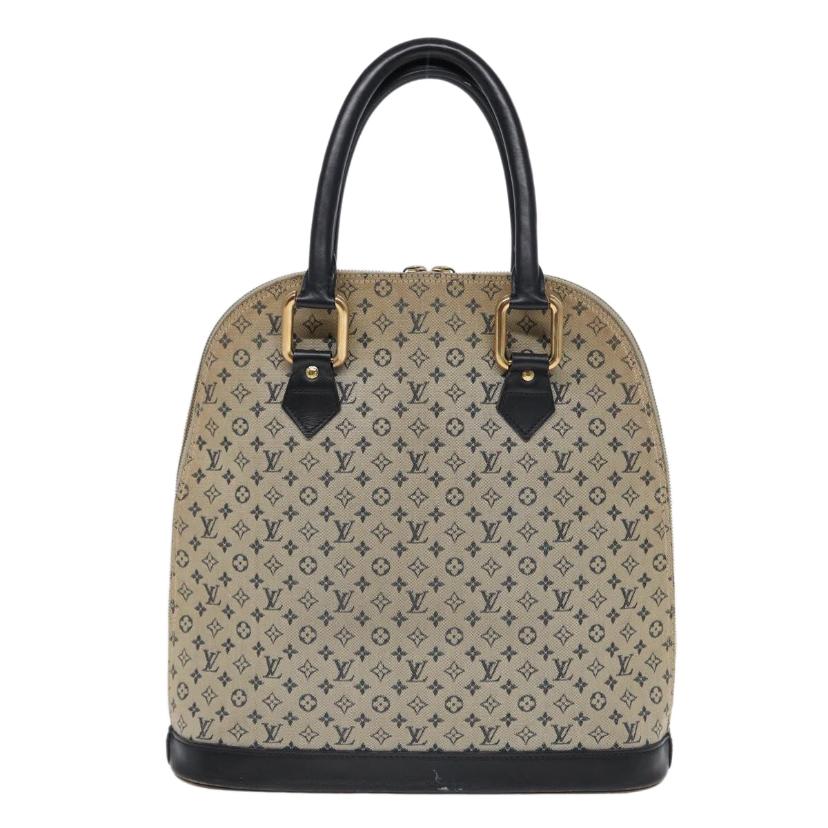 LOUIS VUITTON Monogram Mini Alma Haut Hand Bag Blue M92202 LV 89330