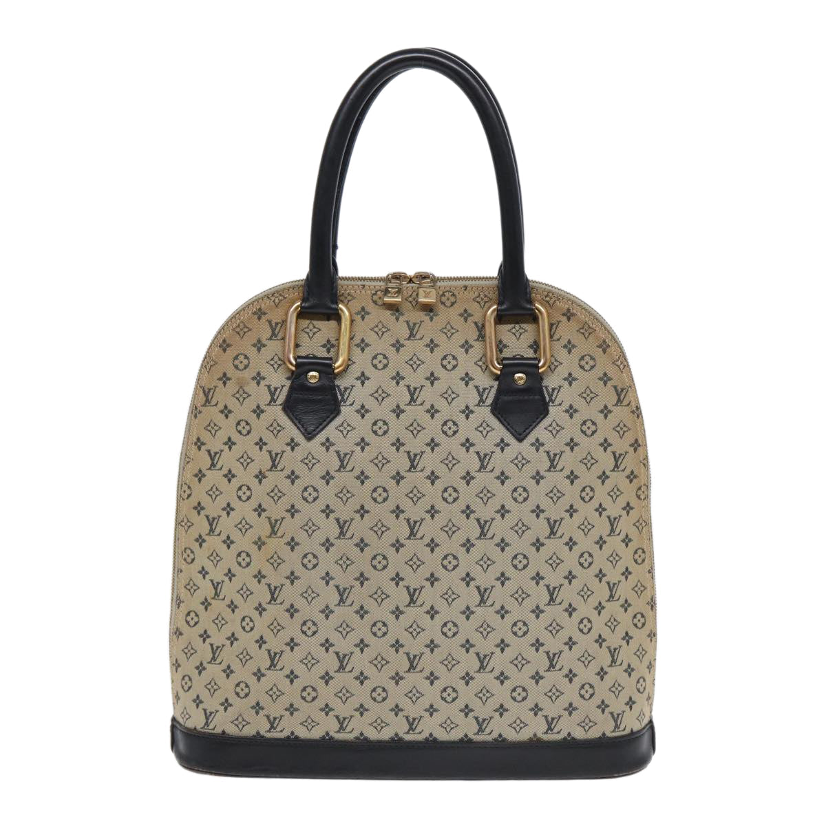 LOUIS VUITTON Monogram Mini Alma Haut Hand Bag Blue M92202 LV 89330