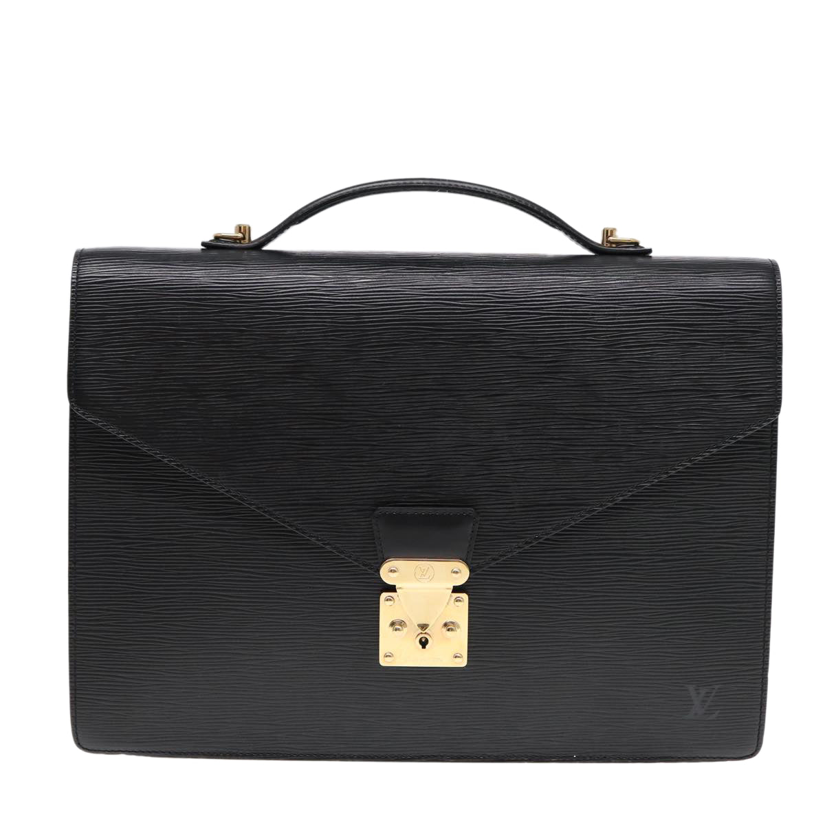 LOUIS VUITTON Epi Porte Documents Bandouliere Briefcase Black M54462 89335