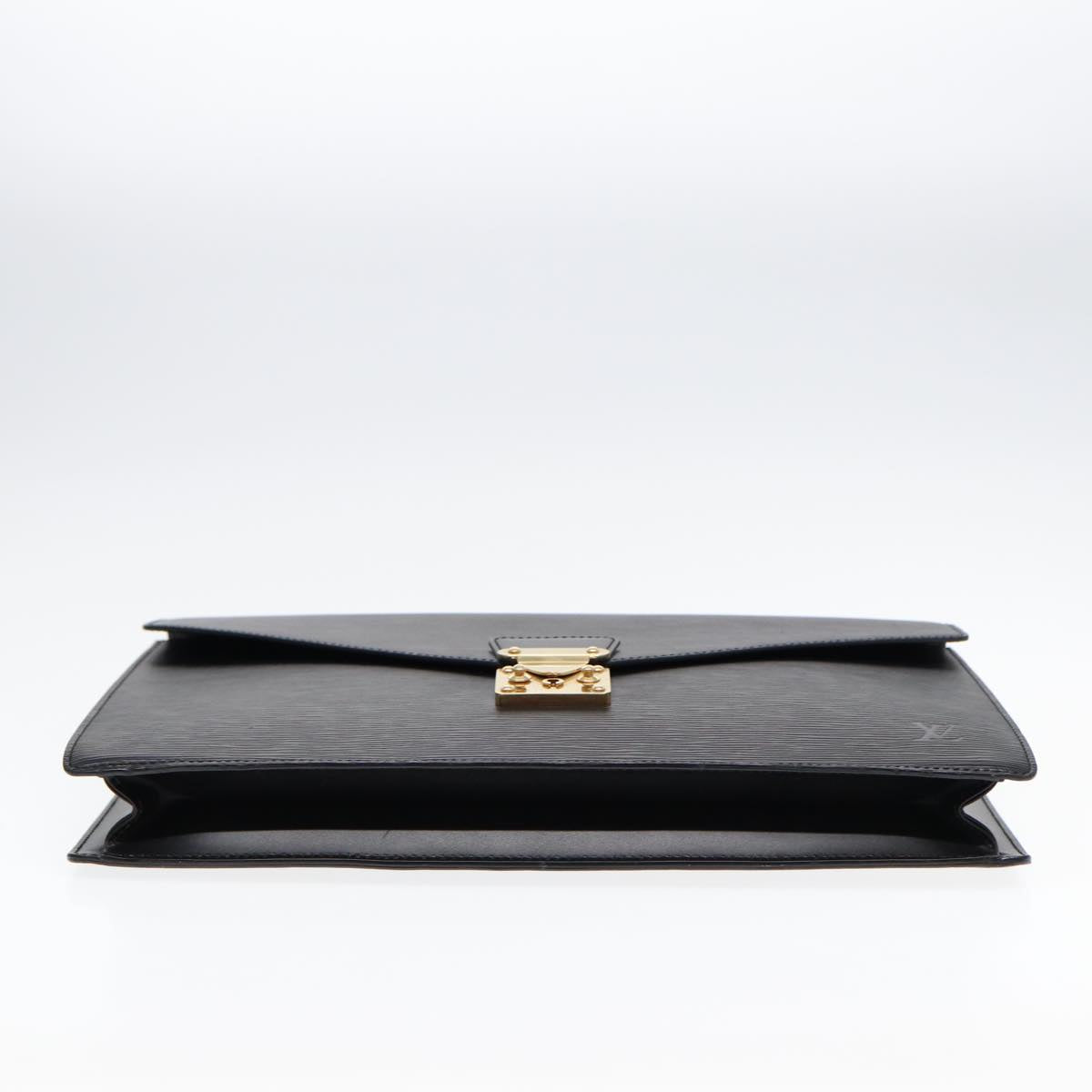 LOUIS VUITTON Epi Porte Documents Bandouliere Briefcase Black M54462 89335