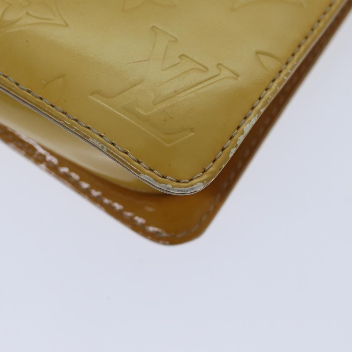 LOUIS VUITTON Monogram Vernis Lexington Accessory Pouch Beige M91010 89339