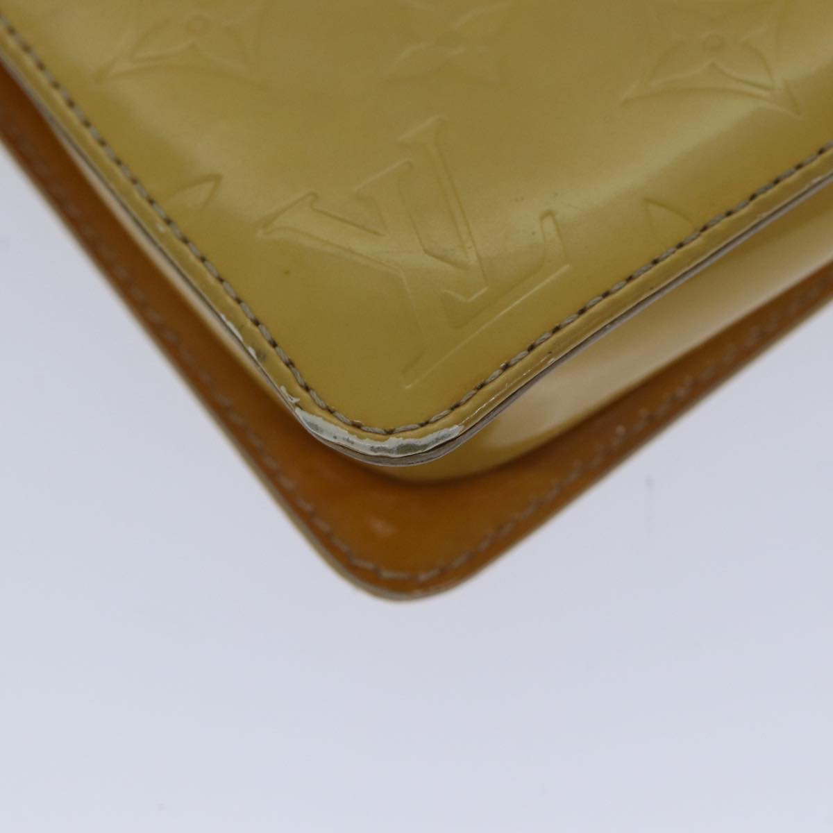 LOUIS VUITTON Monogram Vernis Lexington Accessory Pouch Beige M91010 89339