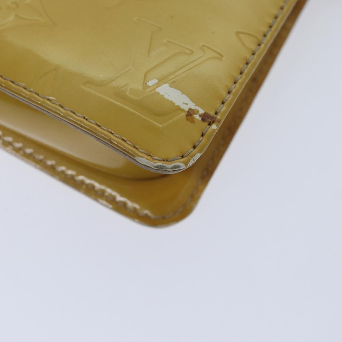 LOUIS VUITTON Monogram Vernis Lexington Accessory Pouch Beige M91010 89339