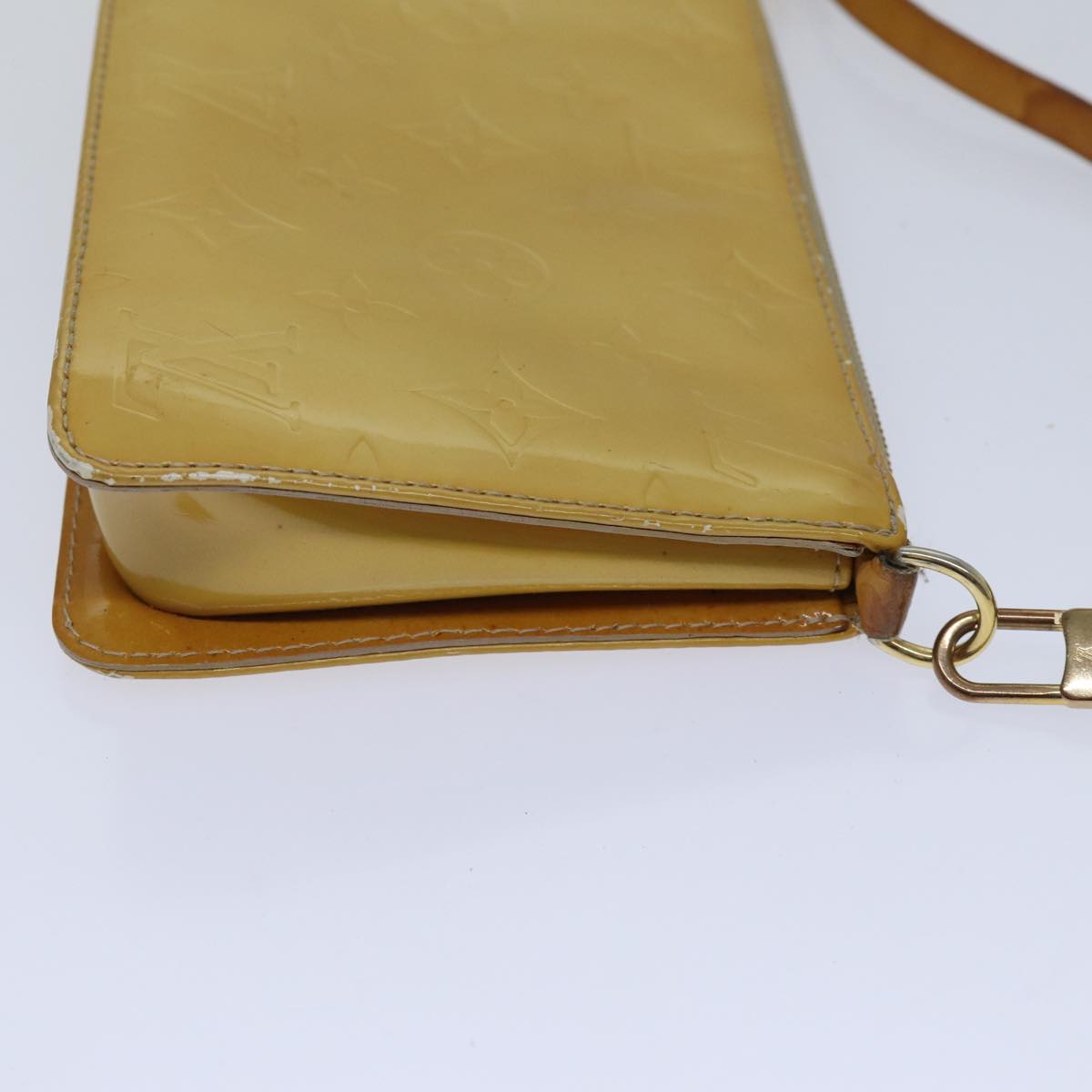 LOUIS VUITTON Monogram Vernis Lexington Accessory Pouch Beige M91010 89339