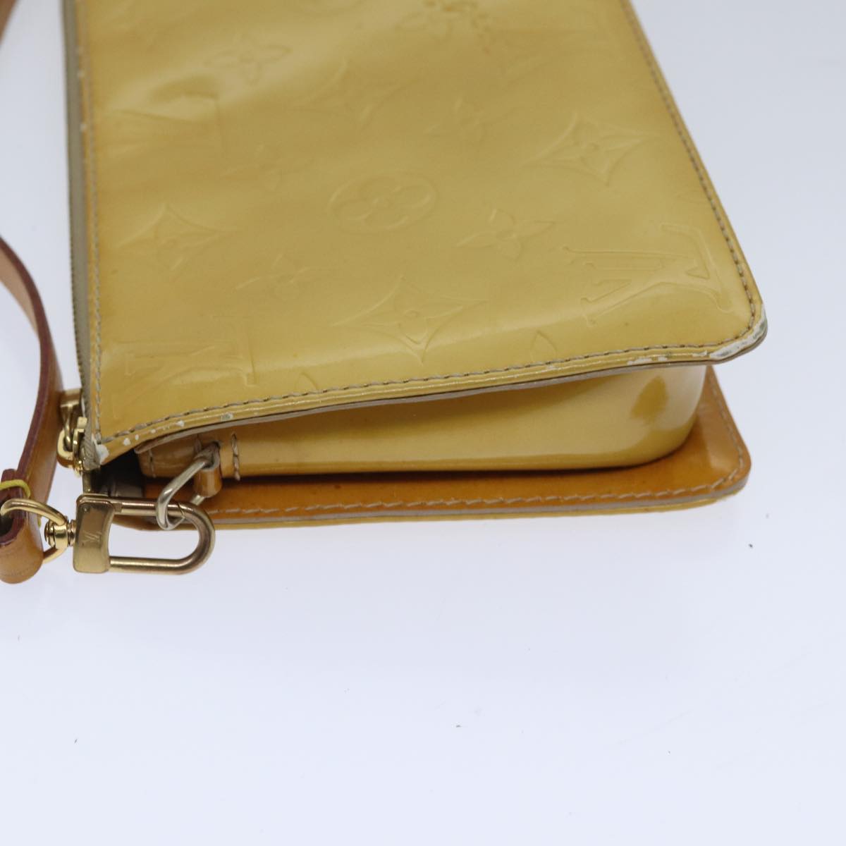 LOUIS VUITTON Monogram Vernis Lexington Accessory Pouch Beige M91010 89339