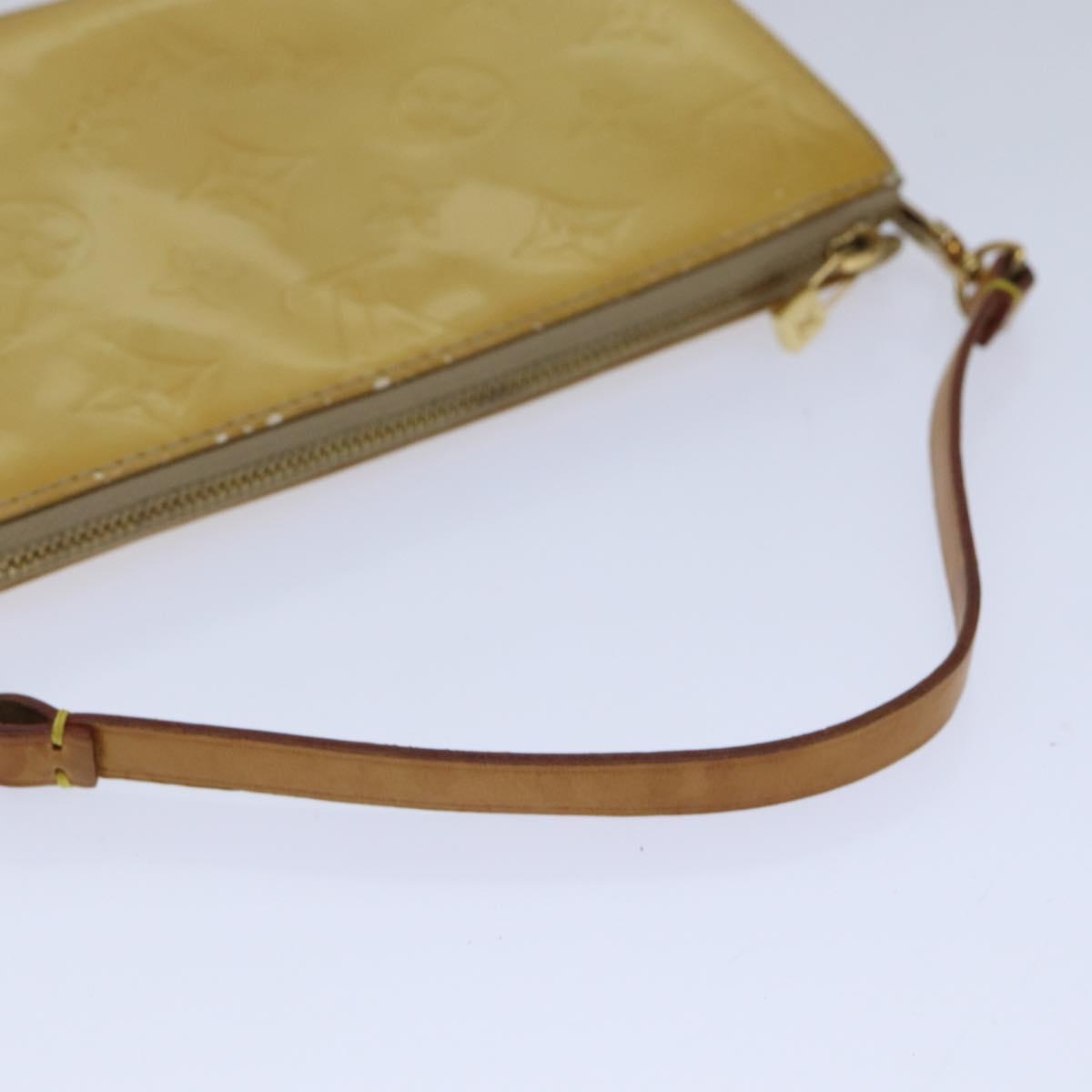 LOUIS VUITTON Monogram Vernis Lexington Accessory Pouch Beige M91010 89339