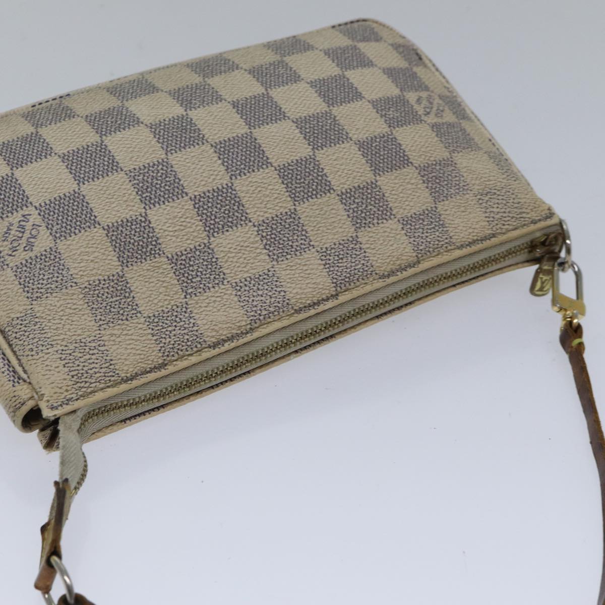LOUIS VUITTON Damier Azur Pochette Accessoires Pouch N51986 LV 89340