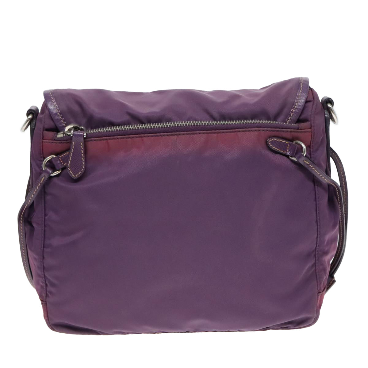 Luxury Prada Shoulder Bag Nylon Purple Gold  89419