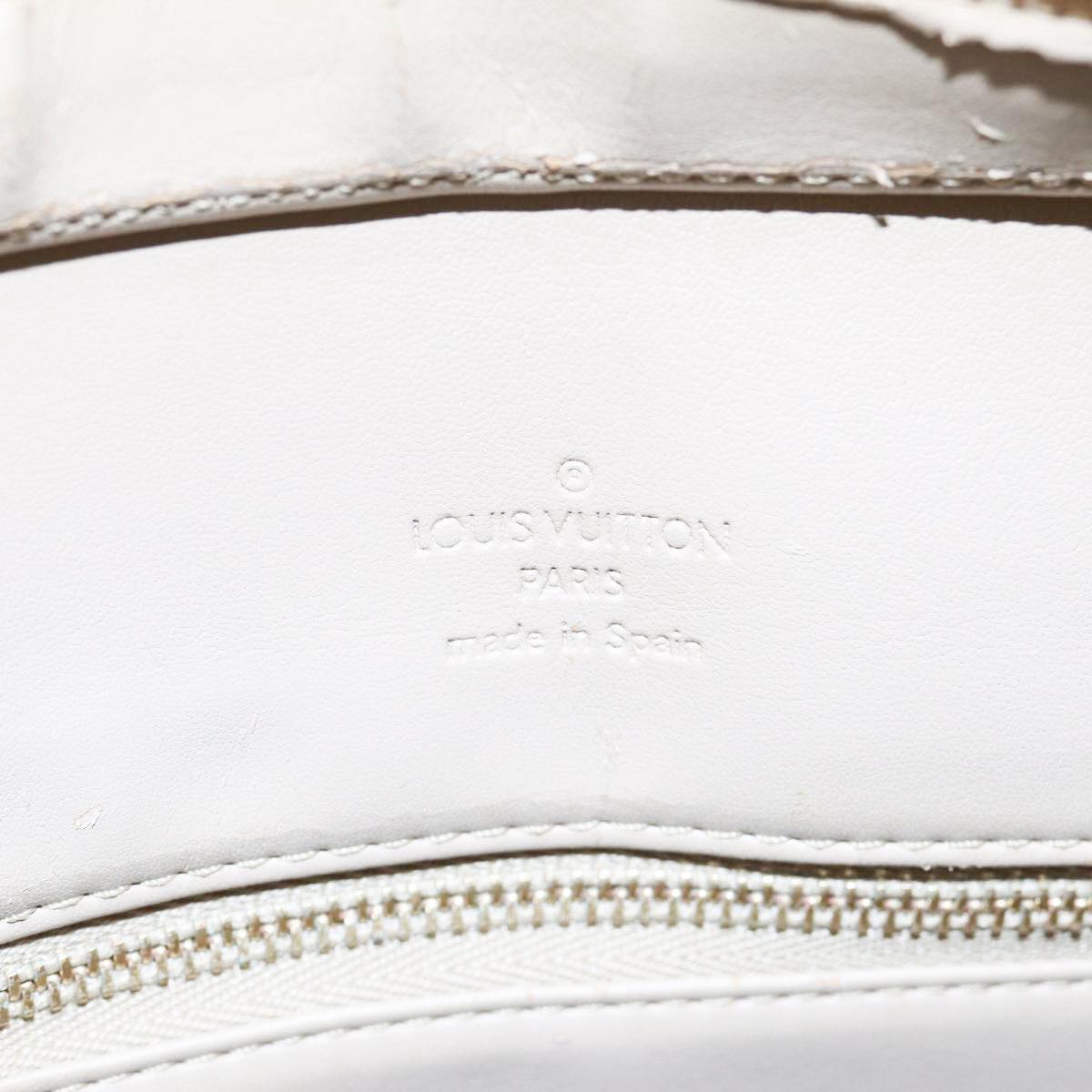 LOUIS VUITTON Monogram Vernis Houston Hand Bag Beige M91004 LV 89423