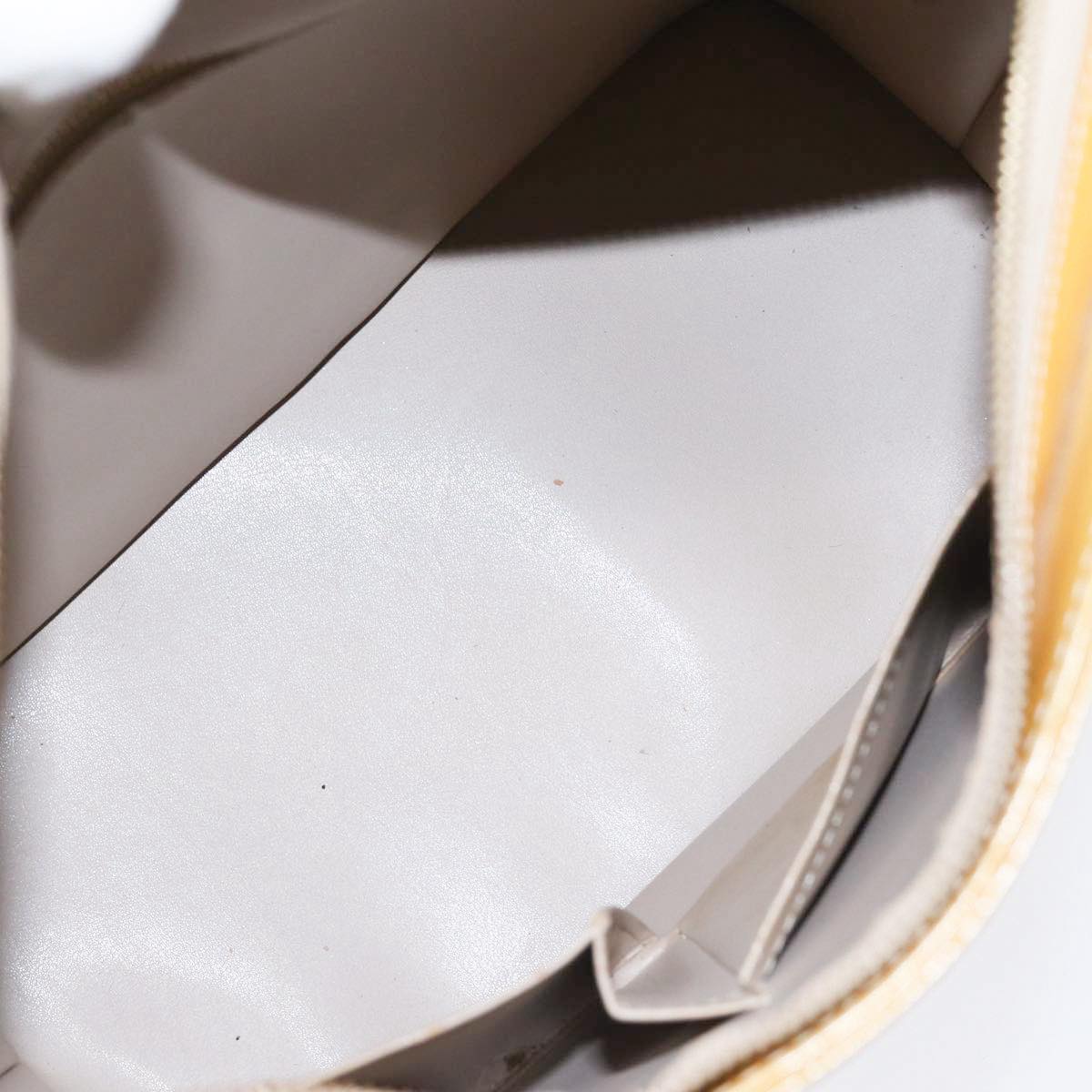 LOUIS VUITTON Monogram Vernis Houston Hand Bag Beige M91004 LV 89423