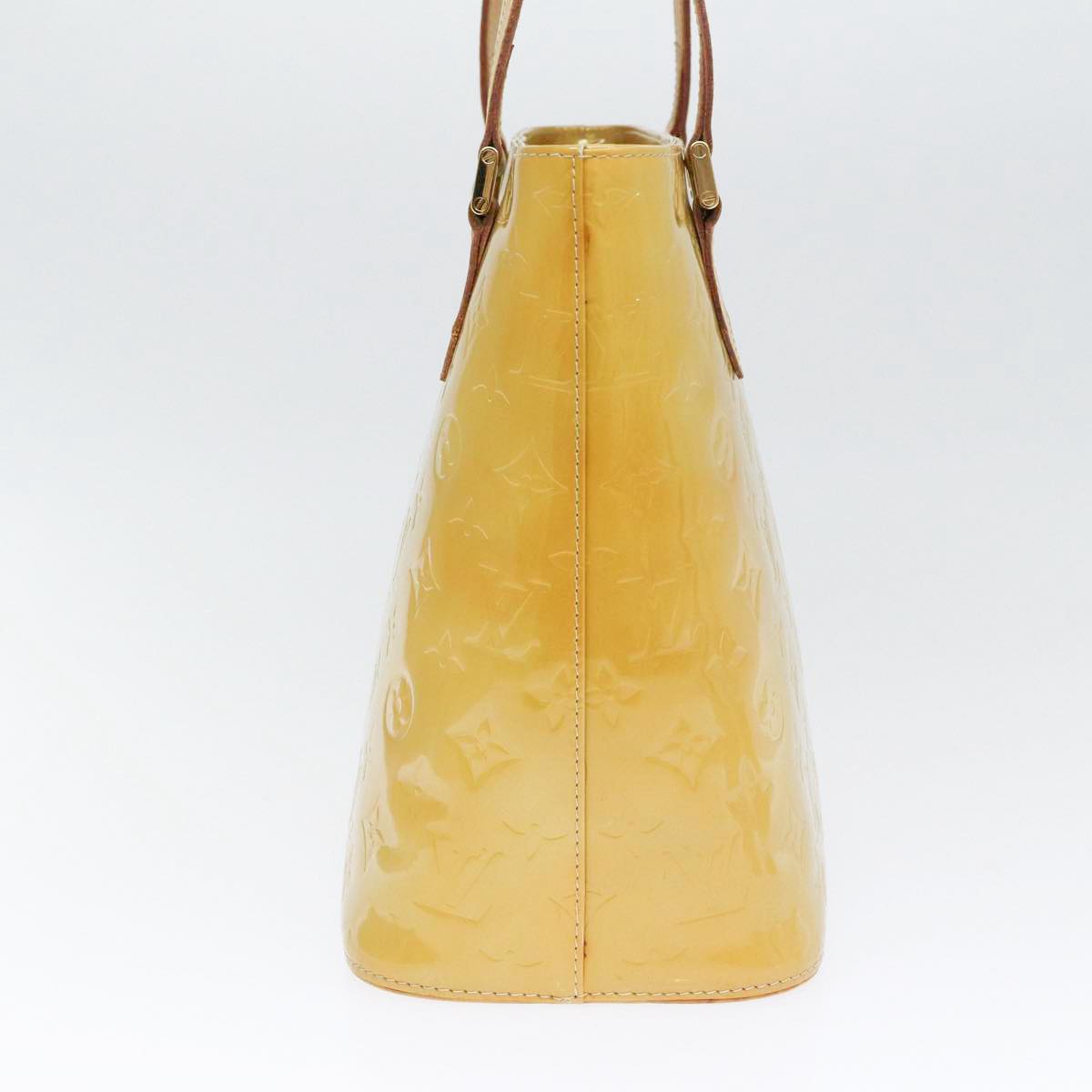 LOUIS VUITTON Monogram Vernis Houston Hand Bag Beige M91004 LV 89423