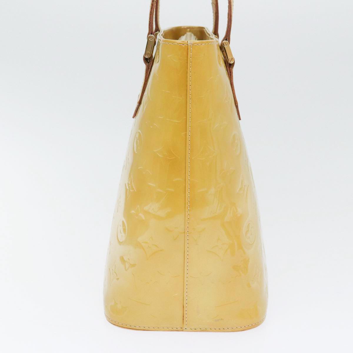 LOUIS VUITTON Monogram Vernis Houston Hand Bag Beige M91004 LV 89423