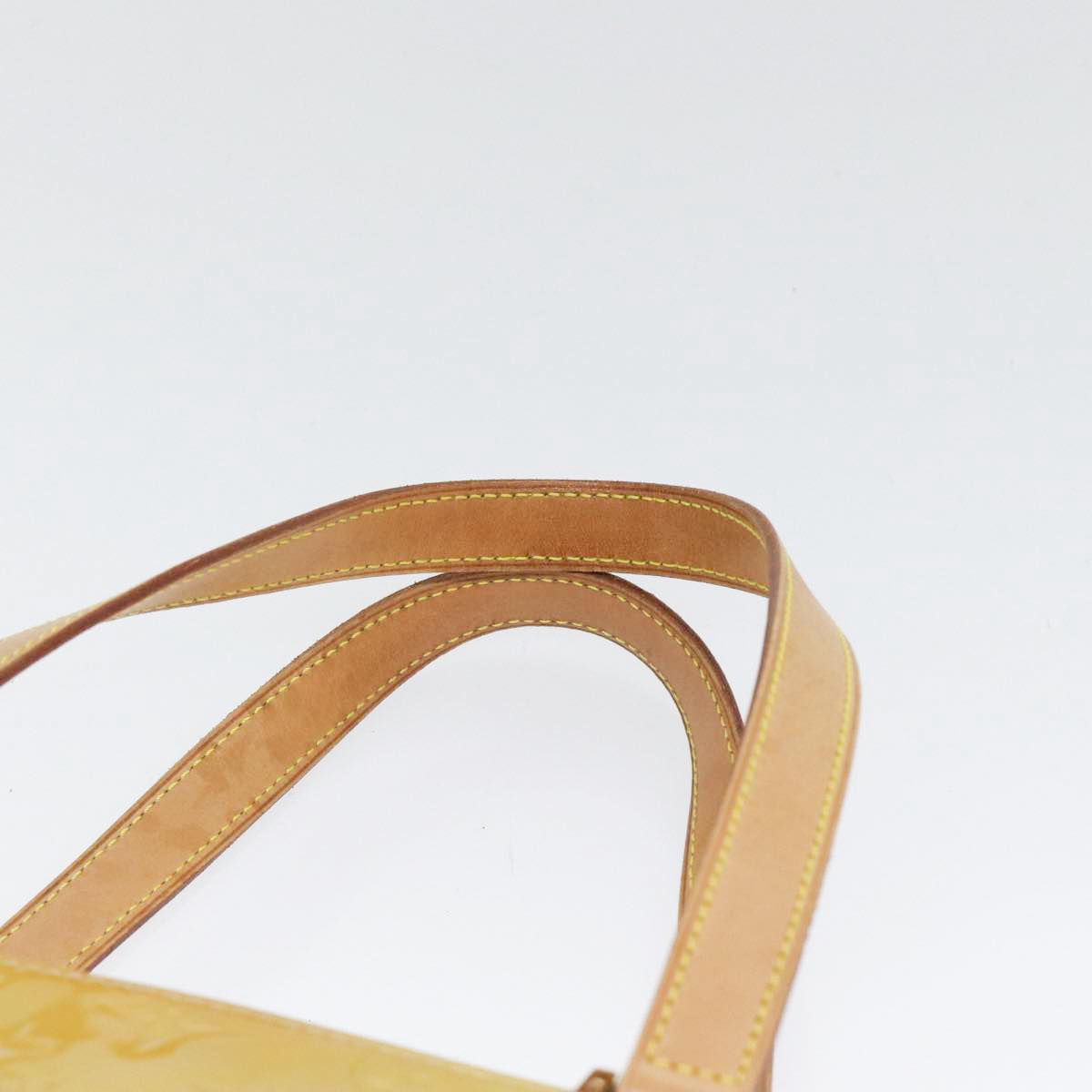 LOUIS VUITTON Monogram Vernis Houston Hand Bag Beige M91004 LV 89423