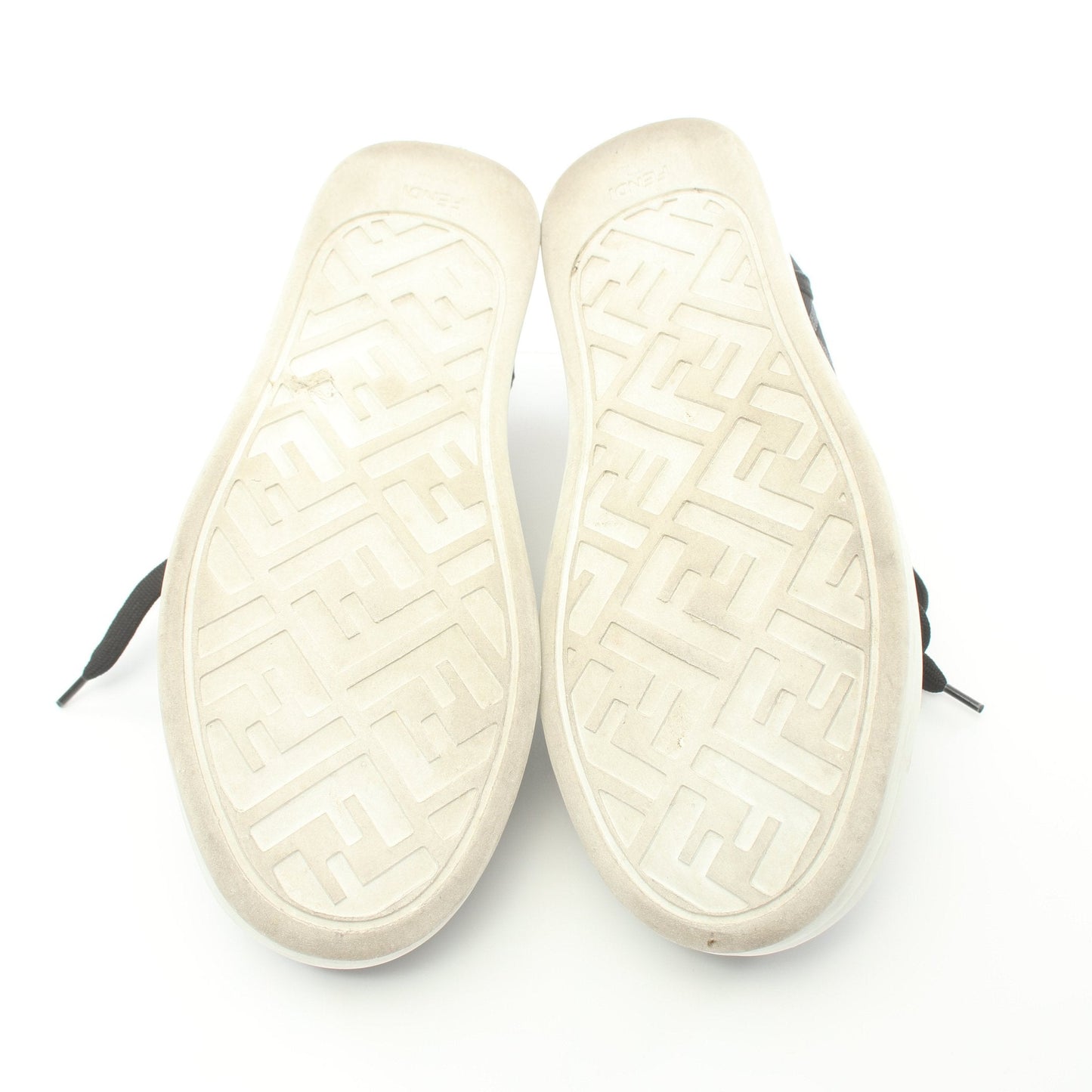 Luxury Fendi Zucca Sneakers Fabric Gray Black