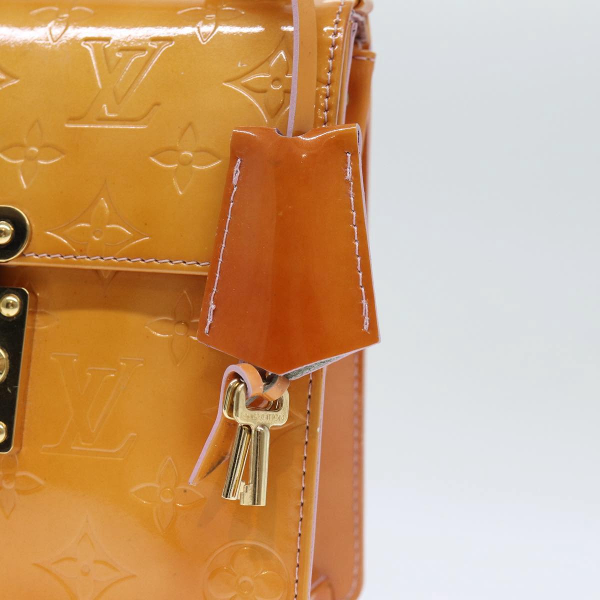 LOUIS VUITTON Vernis Spring Street Hand Bag Marshmallow Pink M91033 89424