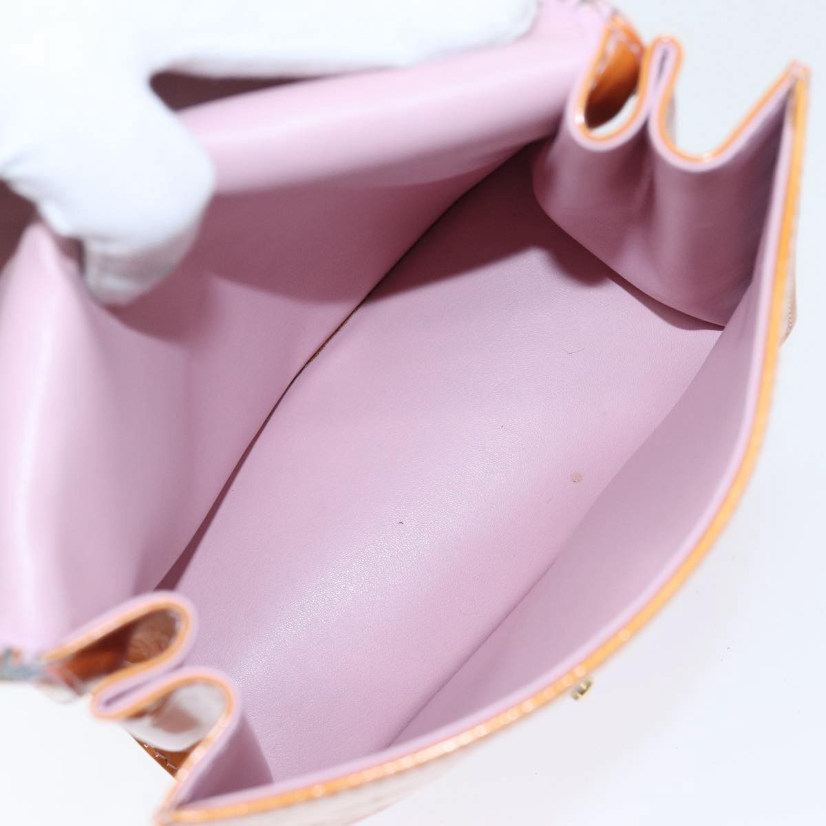 LOUIS VUITTON Vernis Spring Street Hand Bag Marshmallow Pink M91033 89424