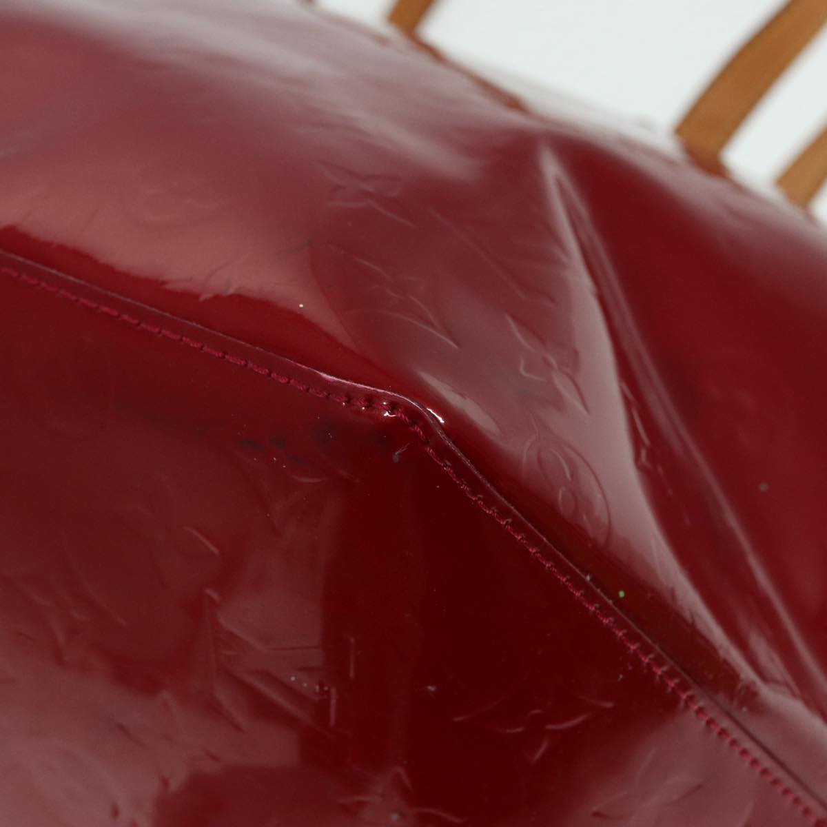LOUIS VUITTON Monogram Vernis Bellevue GM Hand Bag Red M93587 LV 89431
