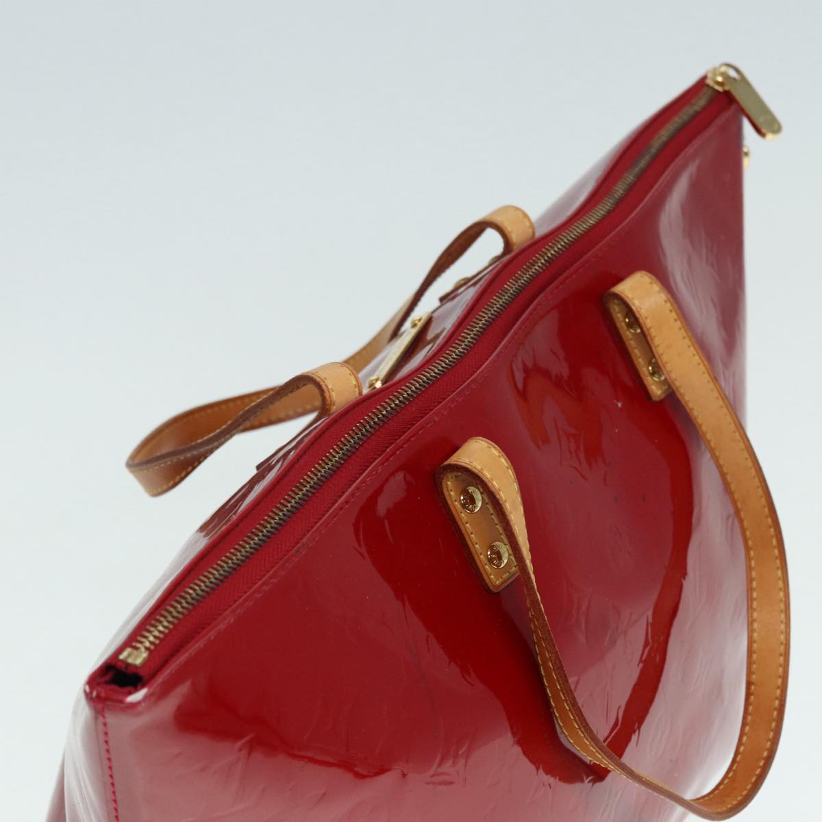 LOUIS VUITTON Monogram Vernis Bellevue GM Hand Bag Red M93587 LV 89431