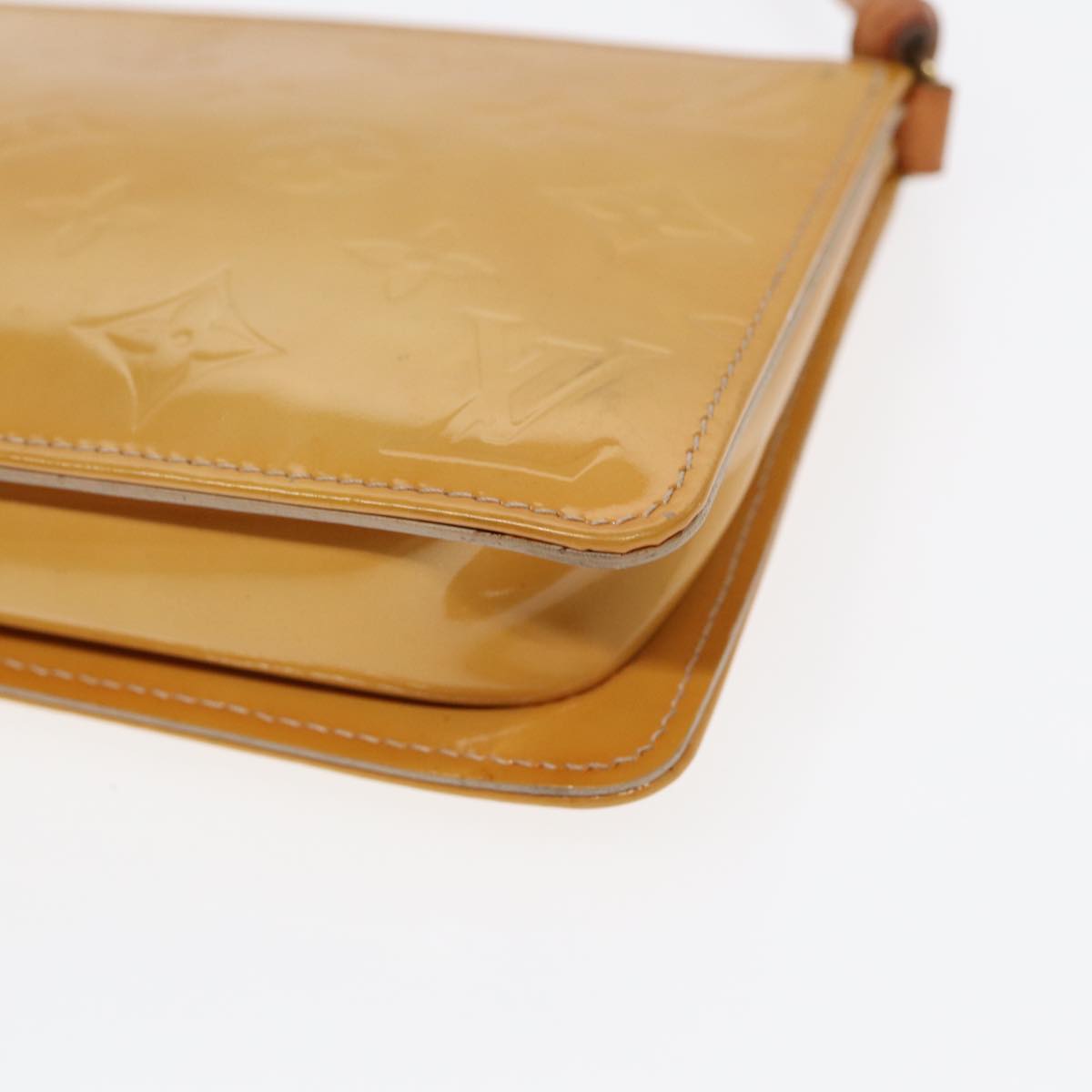 LOUIS VUITTON Monogram Vernis Lexington Accessory Pouch Beige M91010 89439
