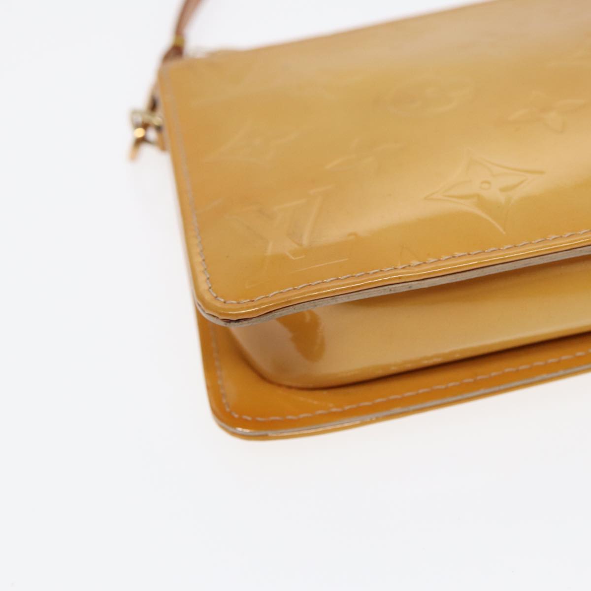 LOUIS VUITTON Monogram Vernis Lexington Accessory Pouch Beige M91010 89439