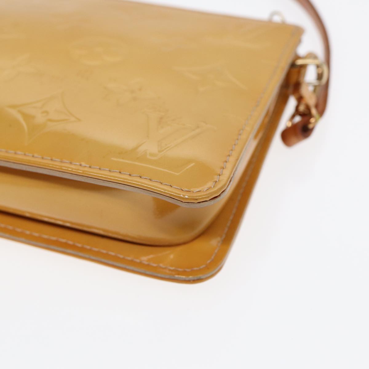 LOUIS VUITTON Monogram Vernis Lexington Accessory Pouch Beige M91010 89439