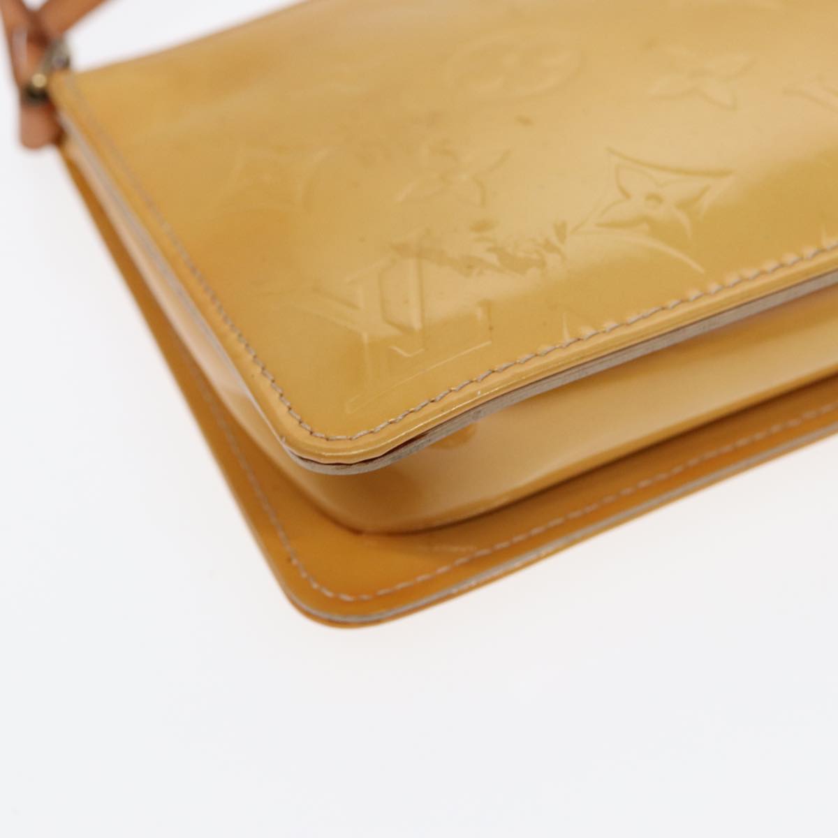 LOUIS VUITTON Monogram Vernis Lexington Accessory Pouch Beige M91010 89439