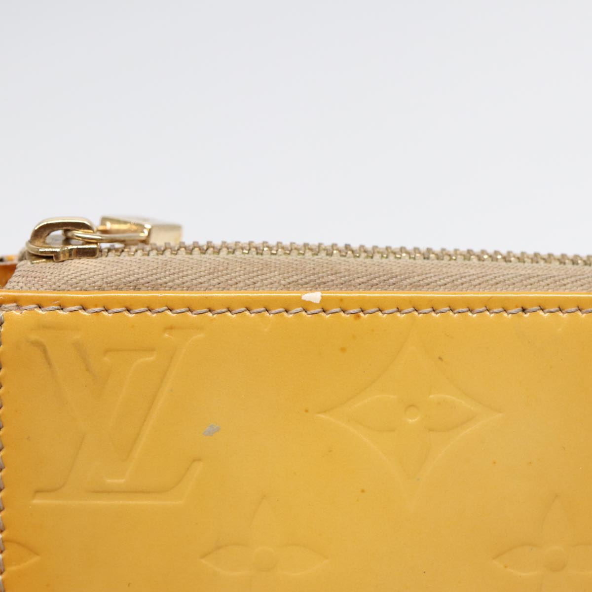 LOUIS VUITTON Monogram Vernis Lexington Accessory Pouch Beige M91010 89439