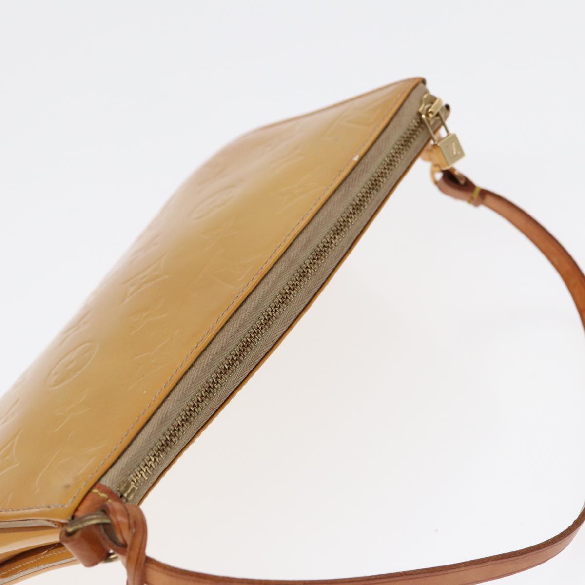 LOUIS VUITTON Monogram Vernis Lexington Accessory Pouch Beige M91010 89439