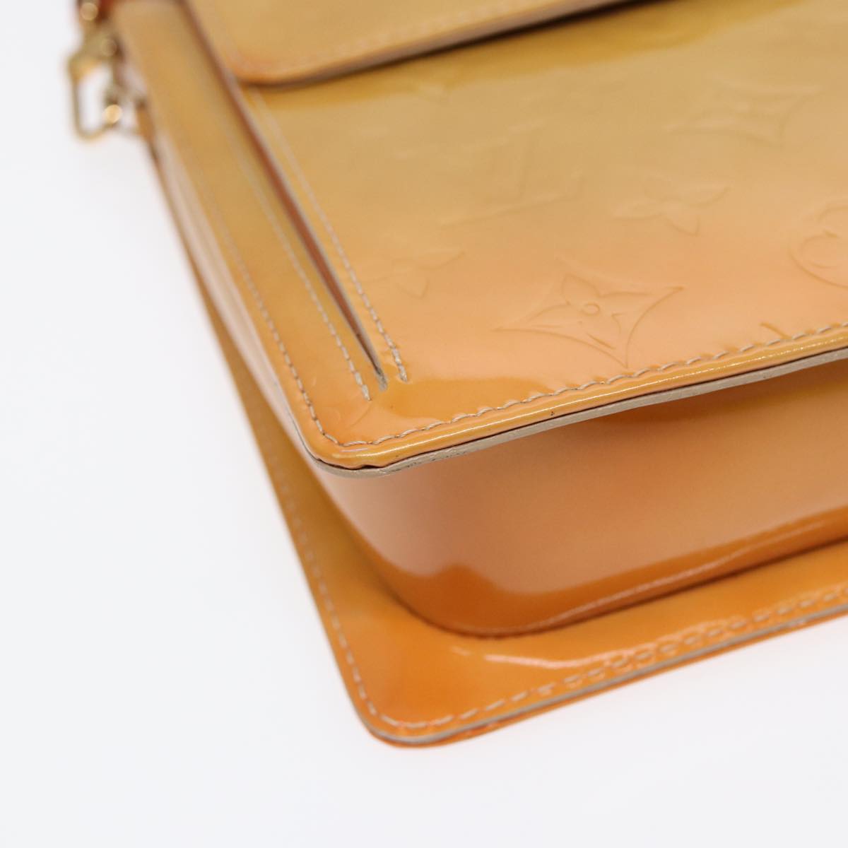LOUIS VUITTON Monogram Vernis Motto Accessory Pouch Beige M91136 LV 89452