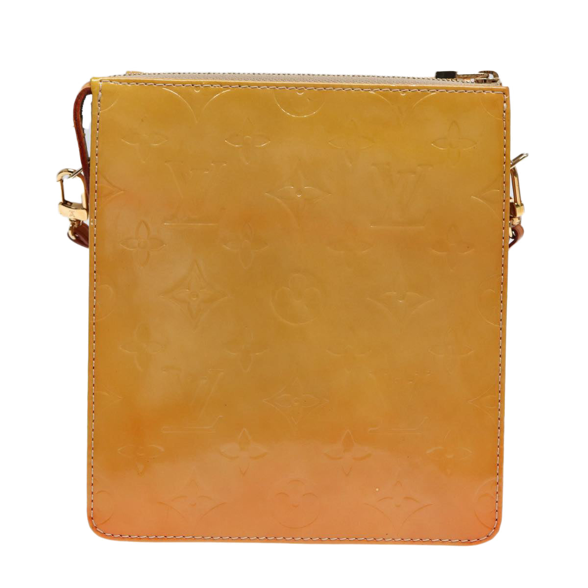 LOUIS VUITTON Monogram Vernis Motto Accessory Pouch Beige M91136 LV 89452