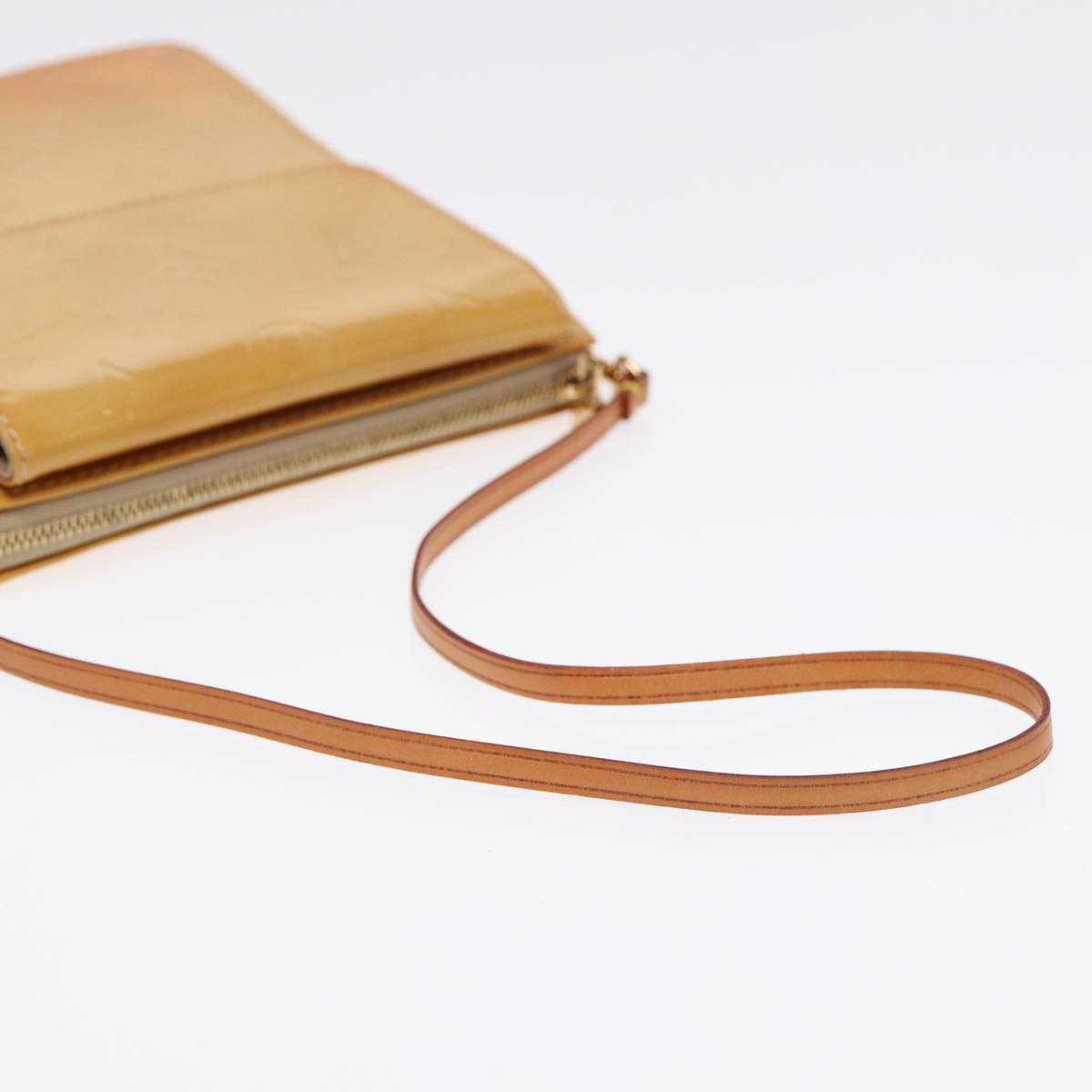 LOUIS VUITTON Monogram Vernis Motto Accessory Pouch Beige M91136 LV 89452