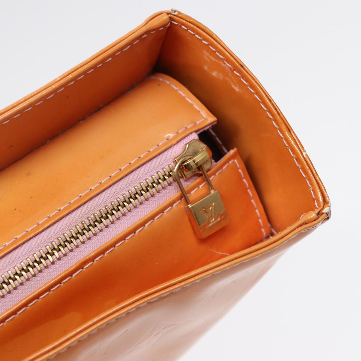 LOUIS VUITTON Monogram Vernis Columbus Bag Marshmallow Pink M91032 89459