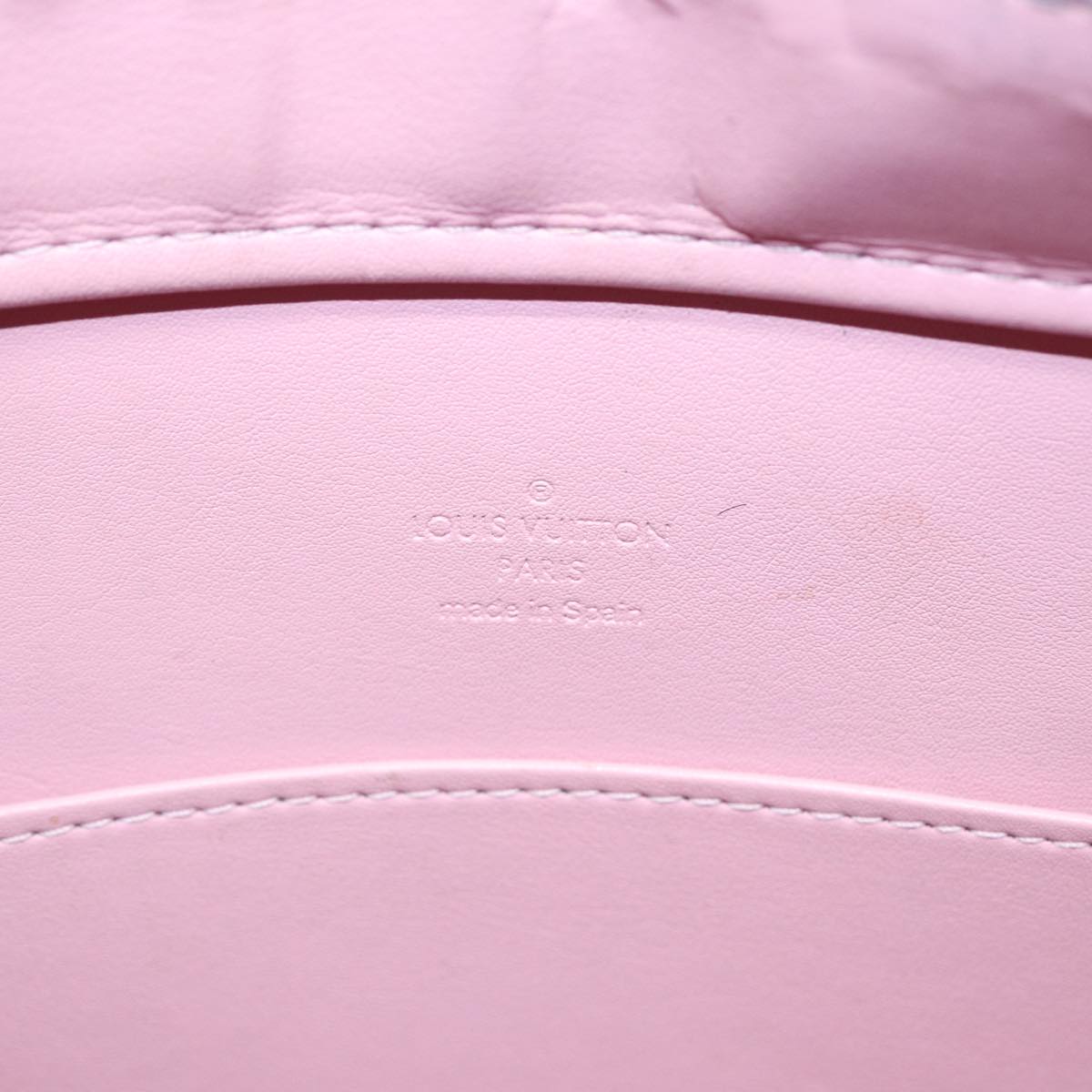 LOUIS VUITTON Monogram Vernis Columbus Bag Marshmallow Pink M91032 89459