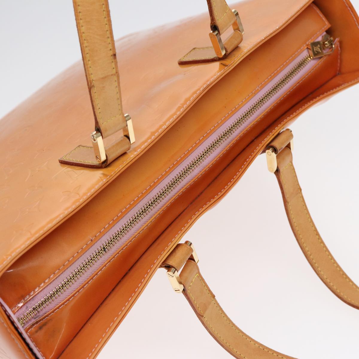 LOUIS VUITTON Monogram Vernis Columbus Bag Marshmallow Pink M91032 89459