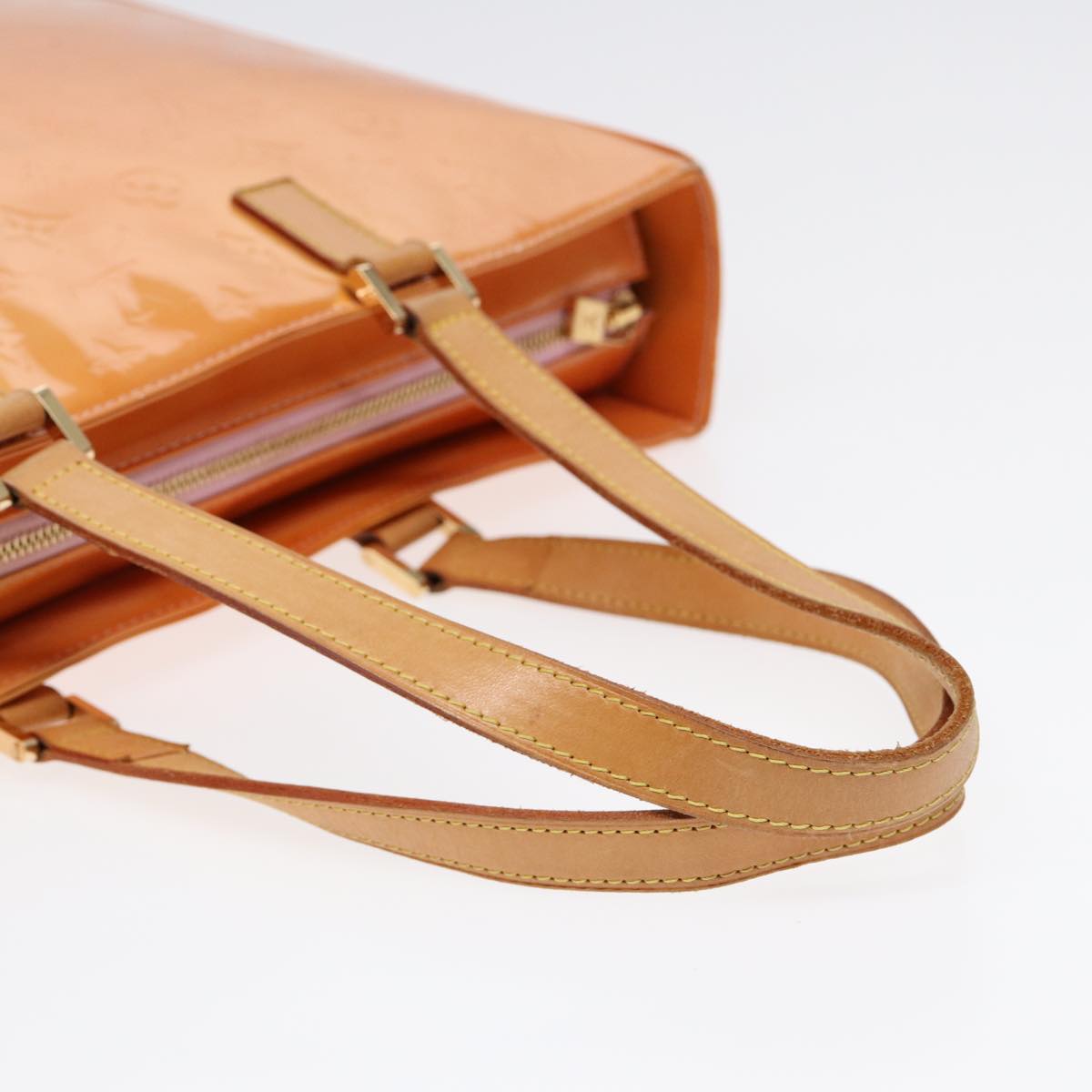 LOUIS VUITTON Monogram Vernis Columbus Bag Marshmallow Pink M91032 89459