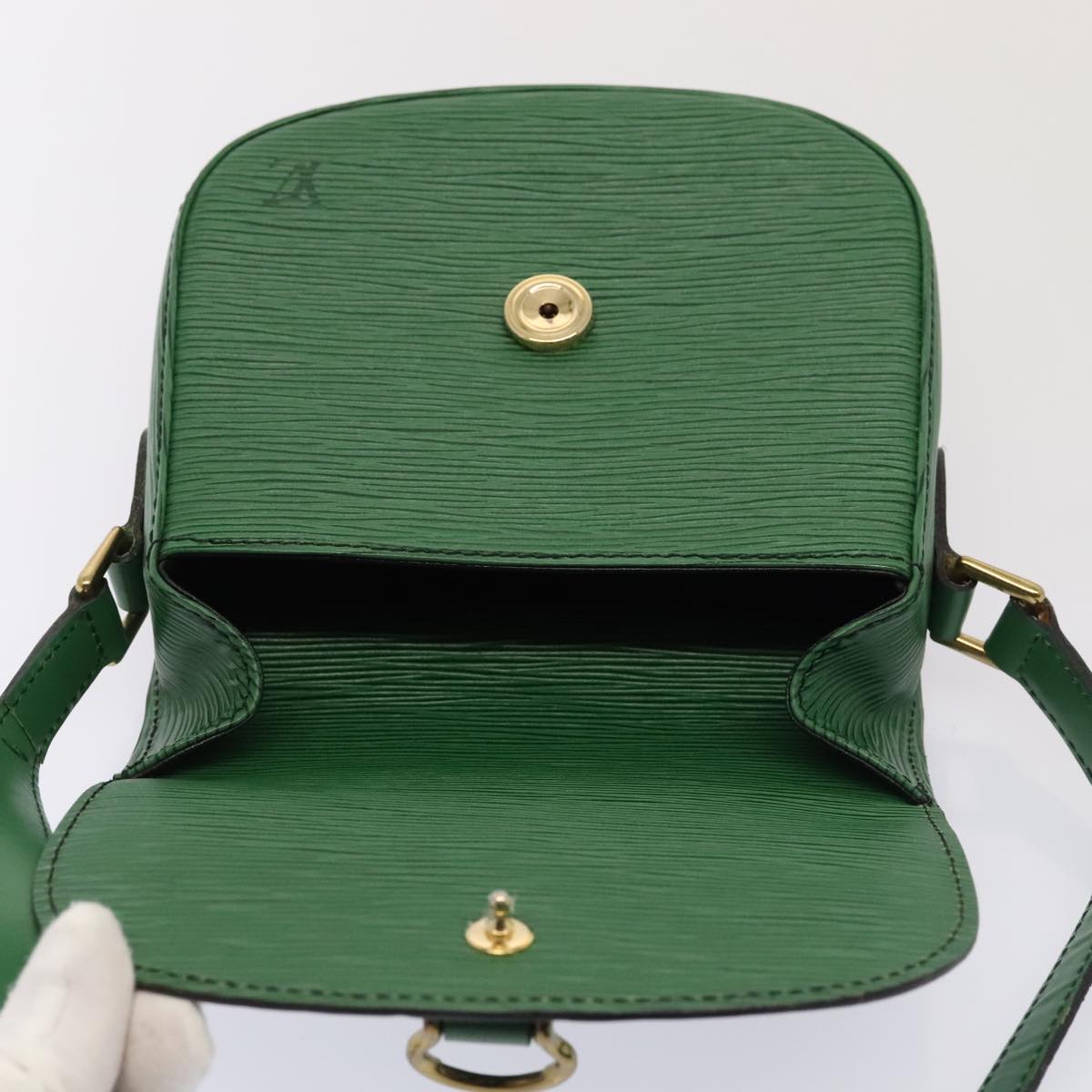 LOUIS VUITTON Epi Saint Cloud PM Shoulder Bag Green M52214 LV 89461