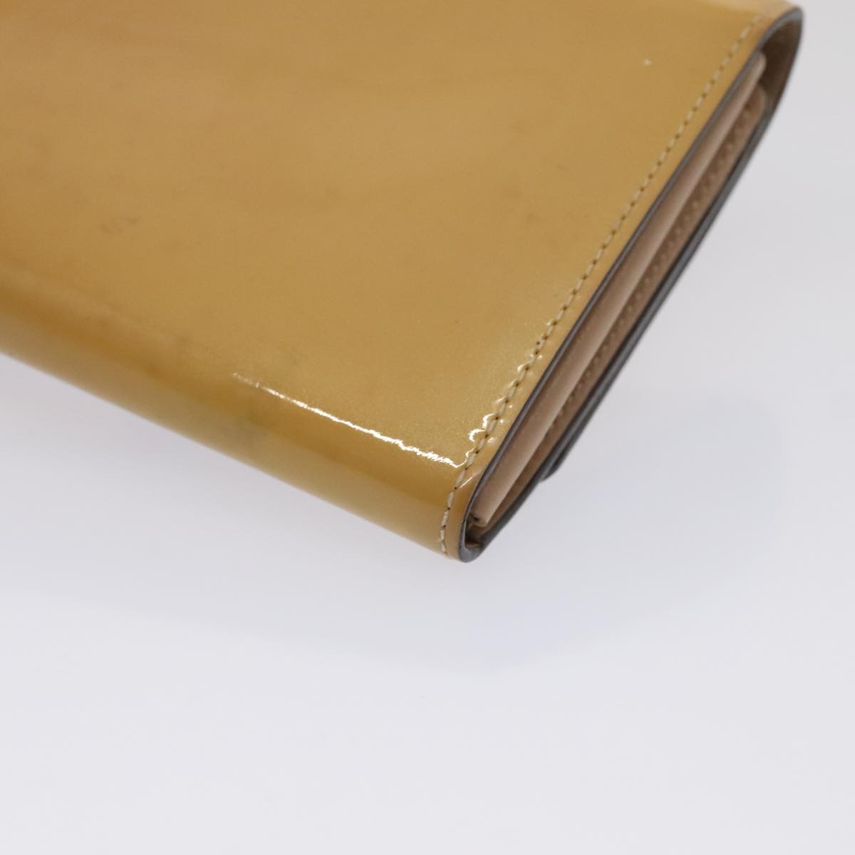 LOUIS VUITTON Vernis Portefeuille Louise Wallet Beige Dunne M61318 LV 89479